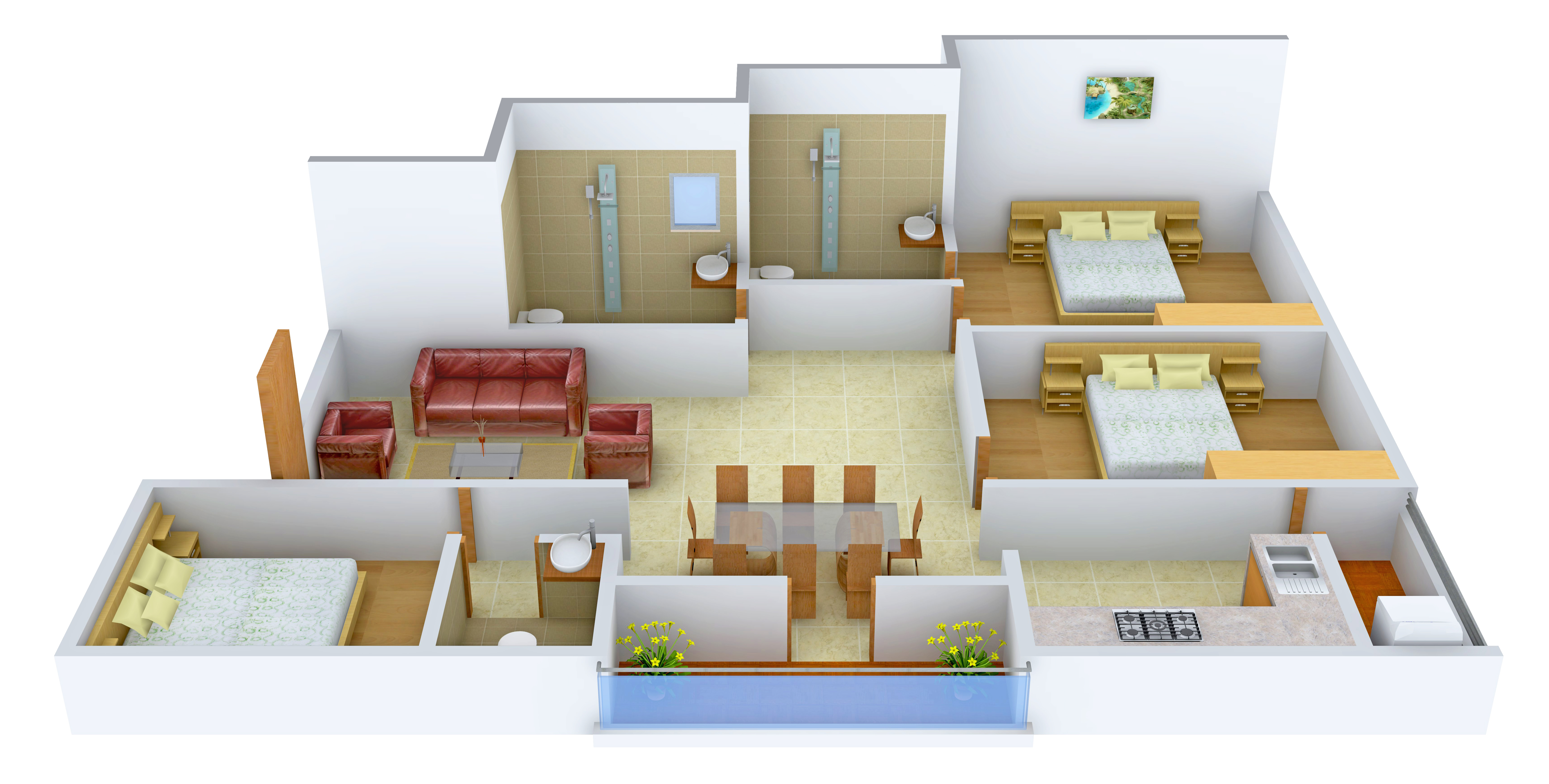 3DFloorPlan of Sai Sumukha Luxurite