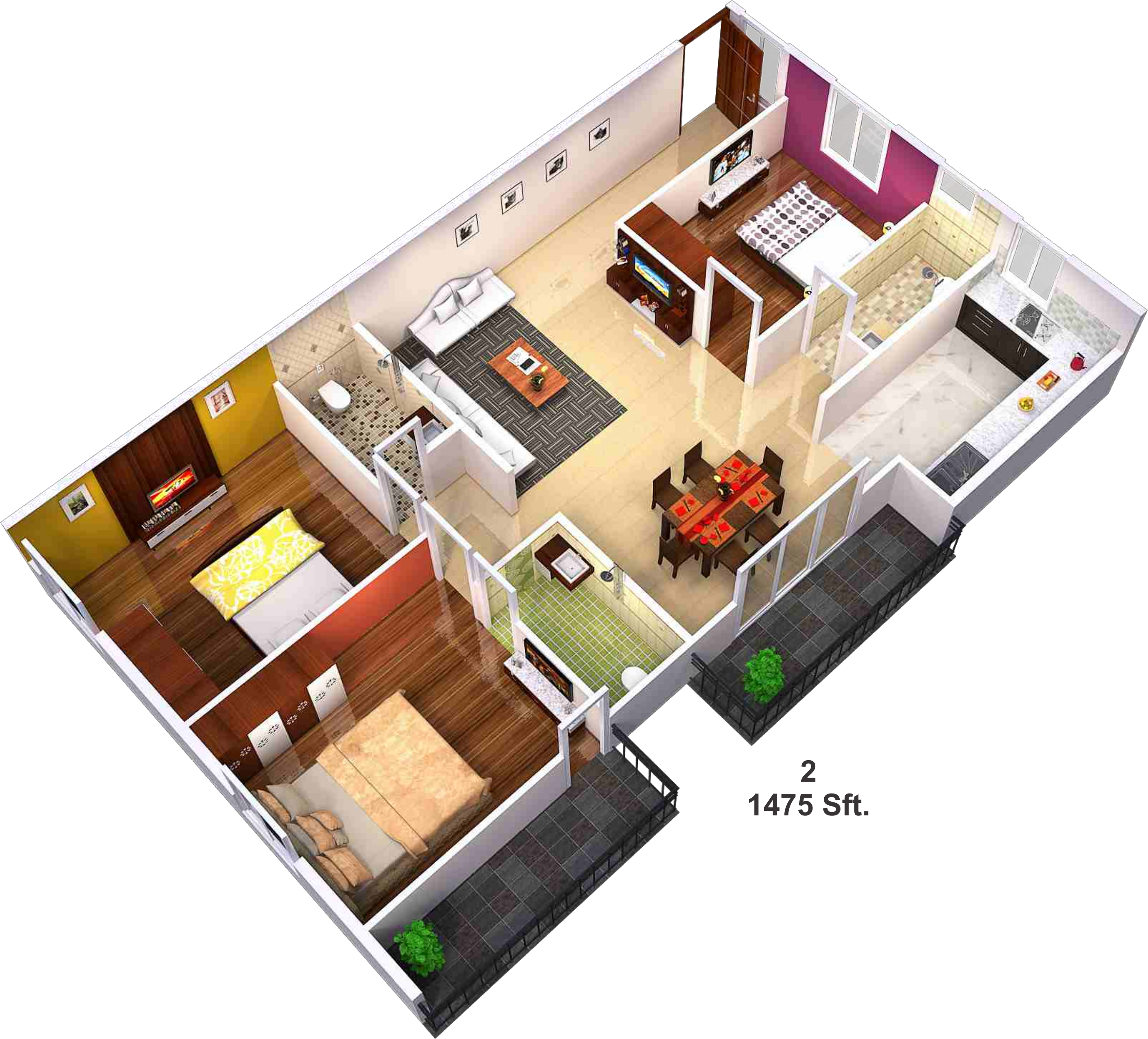 3DFloorPlan of Sai Sumukha Luxurite