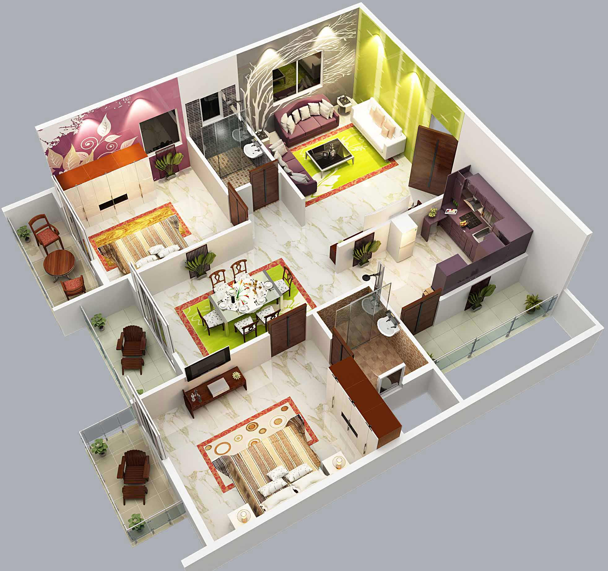 1225 sq ft 2 BHK + 2T west facing Resale Apartment on 3rd floor Rs in
