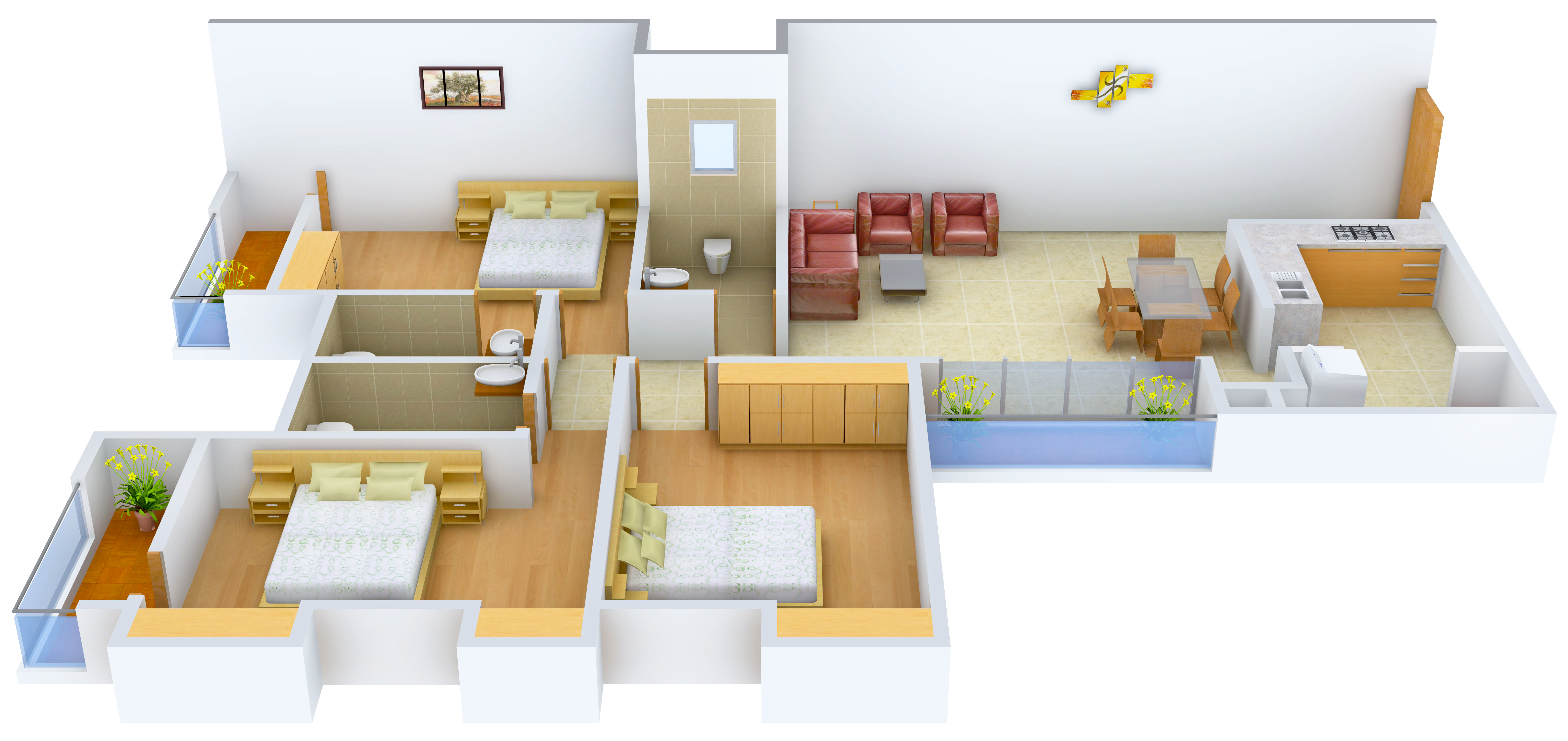 3DFloorPlan of Gopalan Atlantis