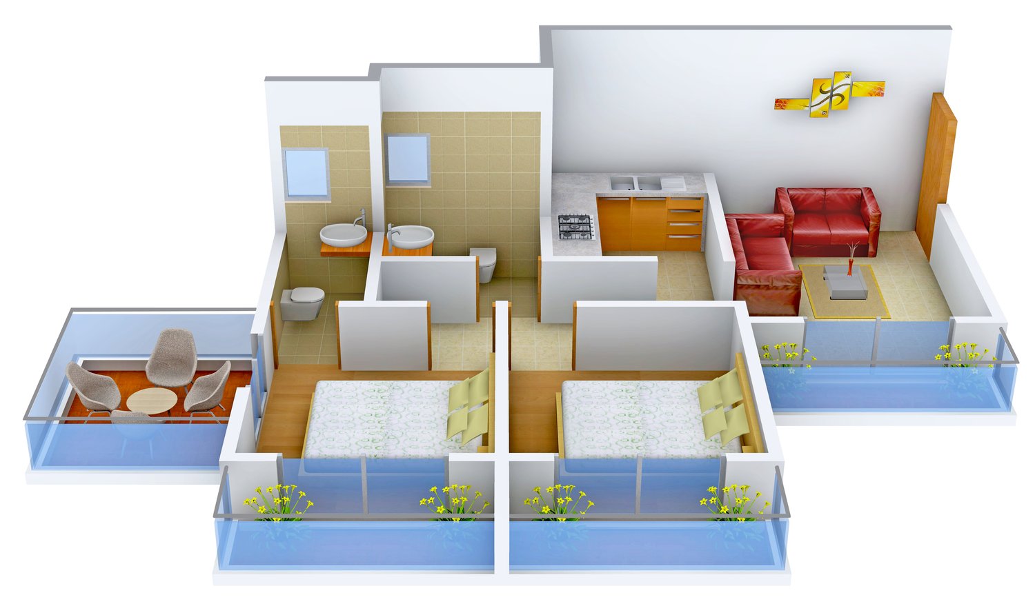 3DFloorPlan of Mangeshi Elite II