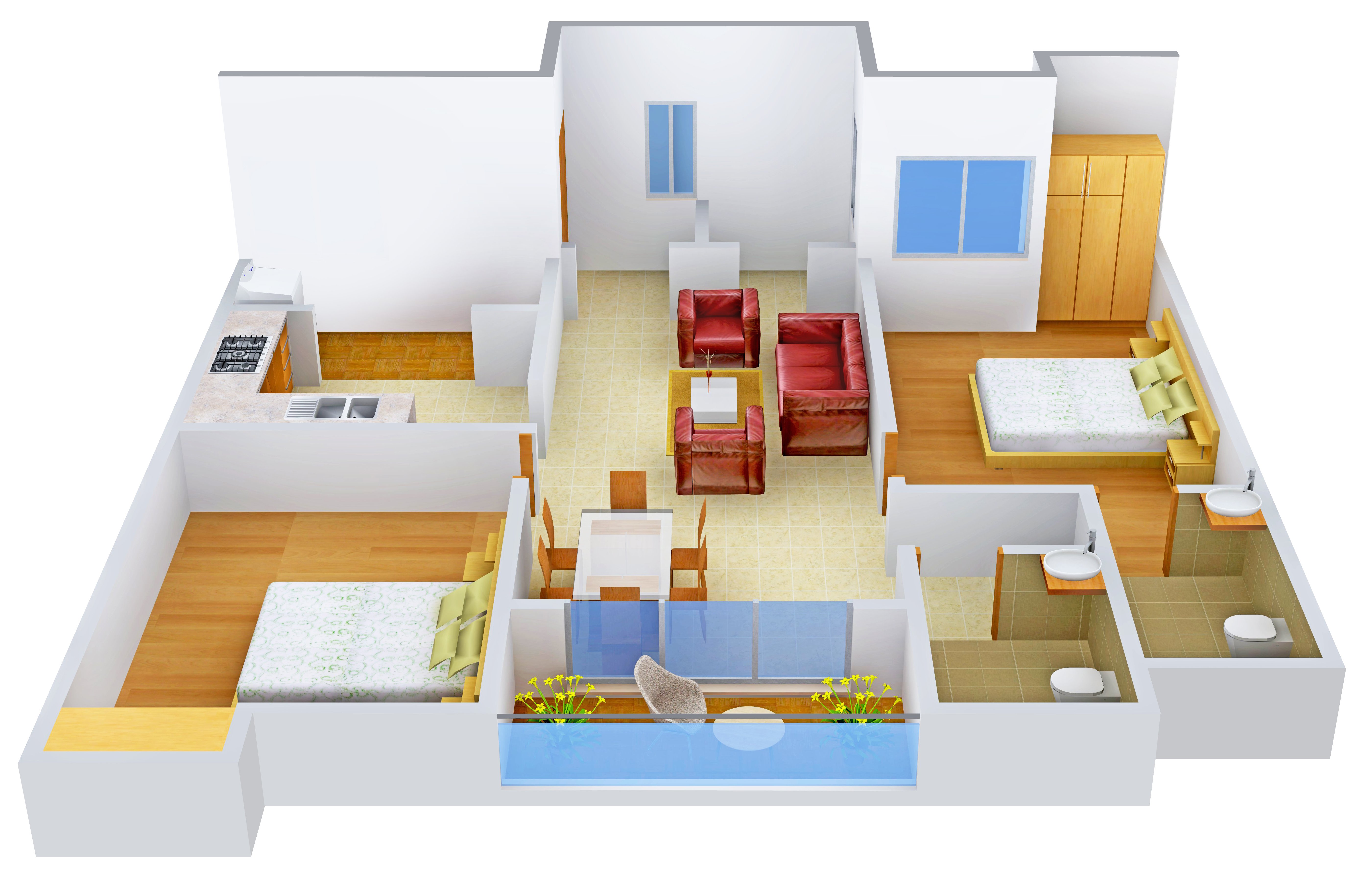 3DFloorPlan of Hari Somu Avarampoo