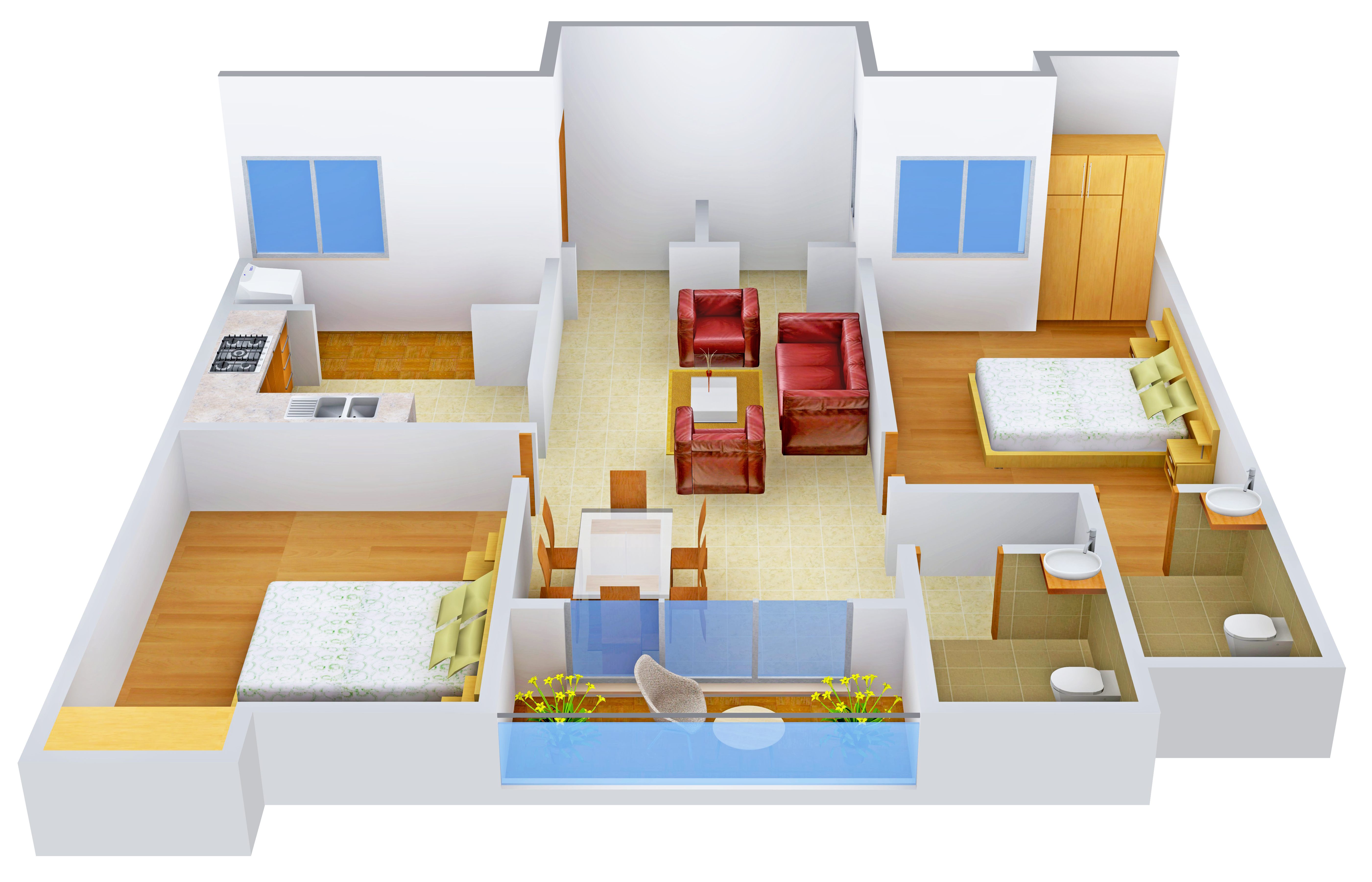 3DFloorPlan of Hari Somu Avarampoo