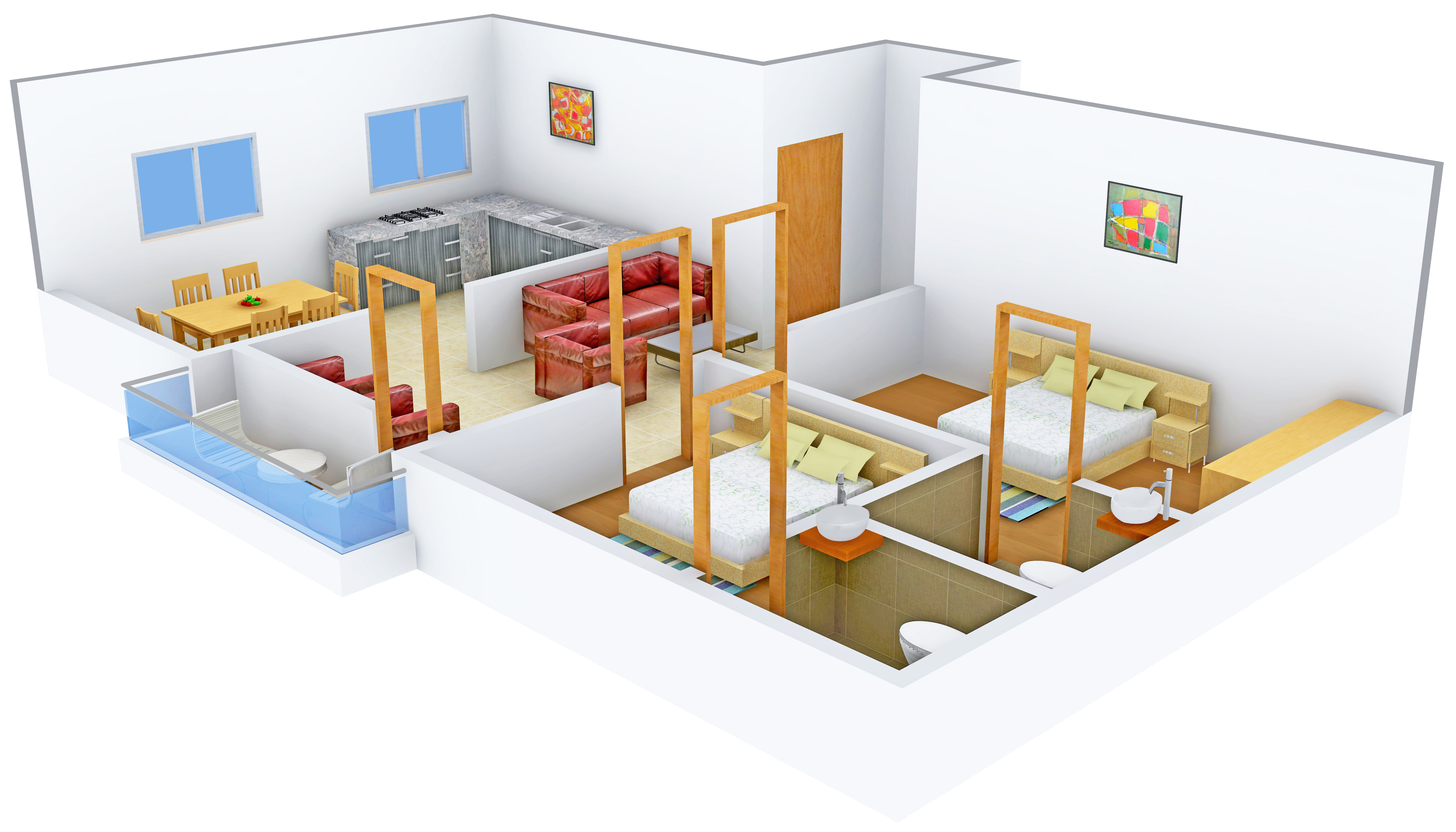 3DFloorPlan of Igloo Moonstone Apartments Block 1