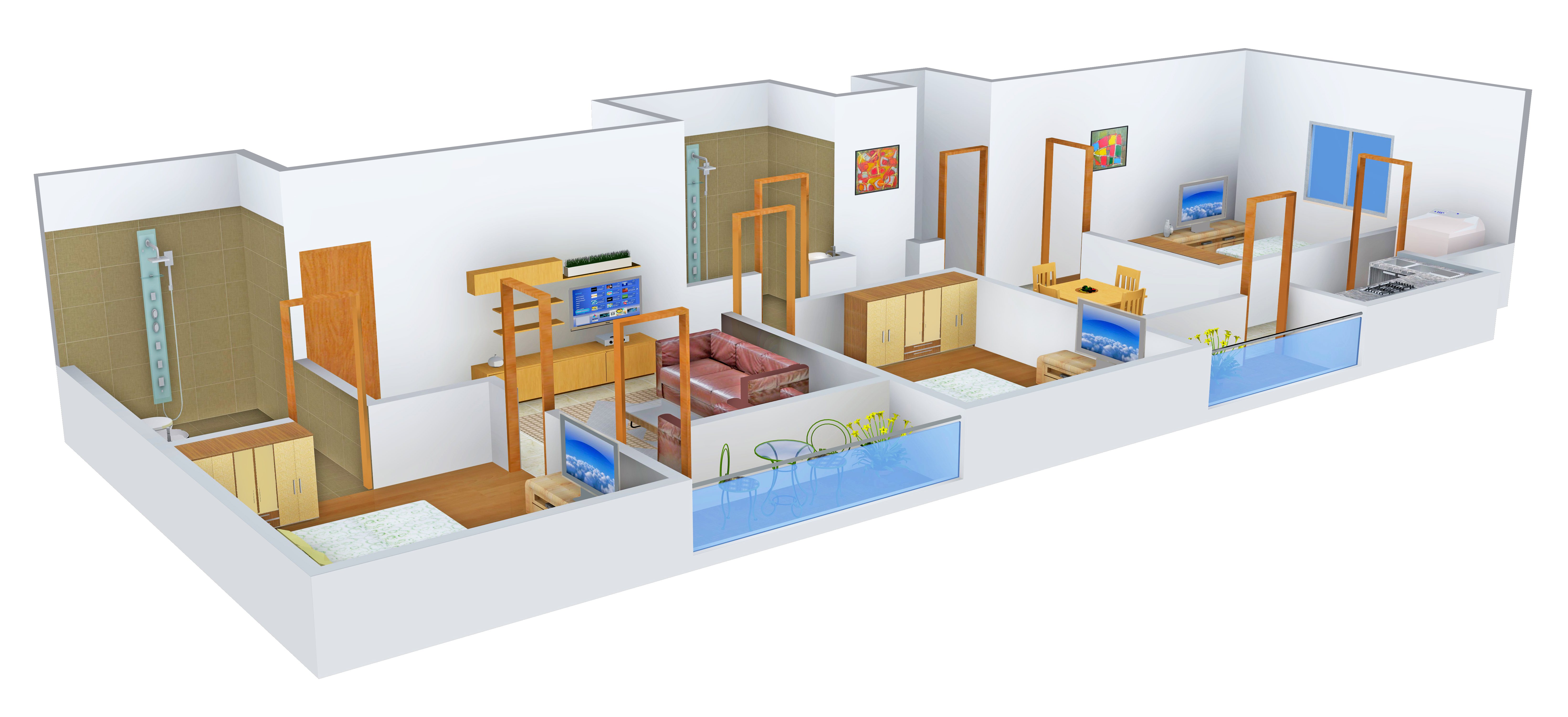 3DFloorPlan of Vaibhav Serene