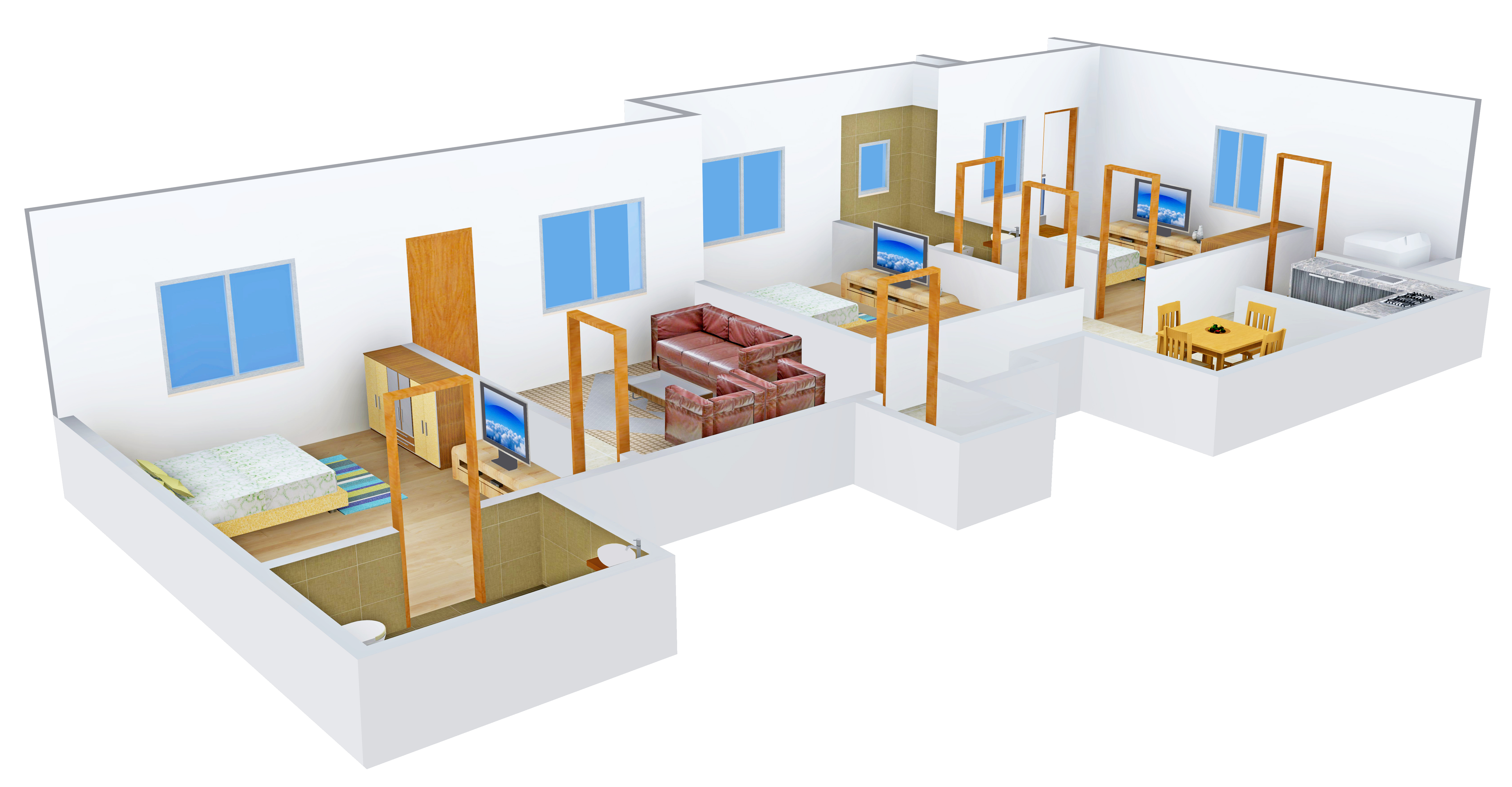 3DFloorPlan of Vaibhav Serene