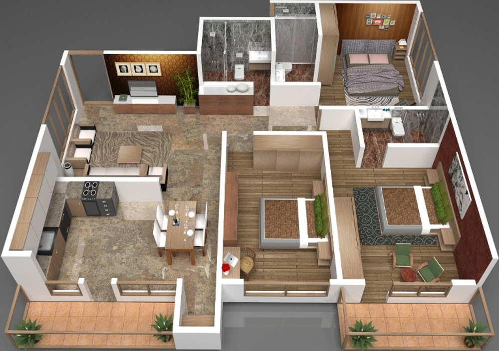 3DFloorPlan of Vaibhav Regency