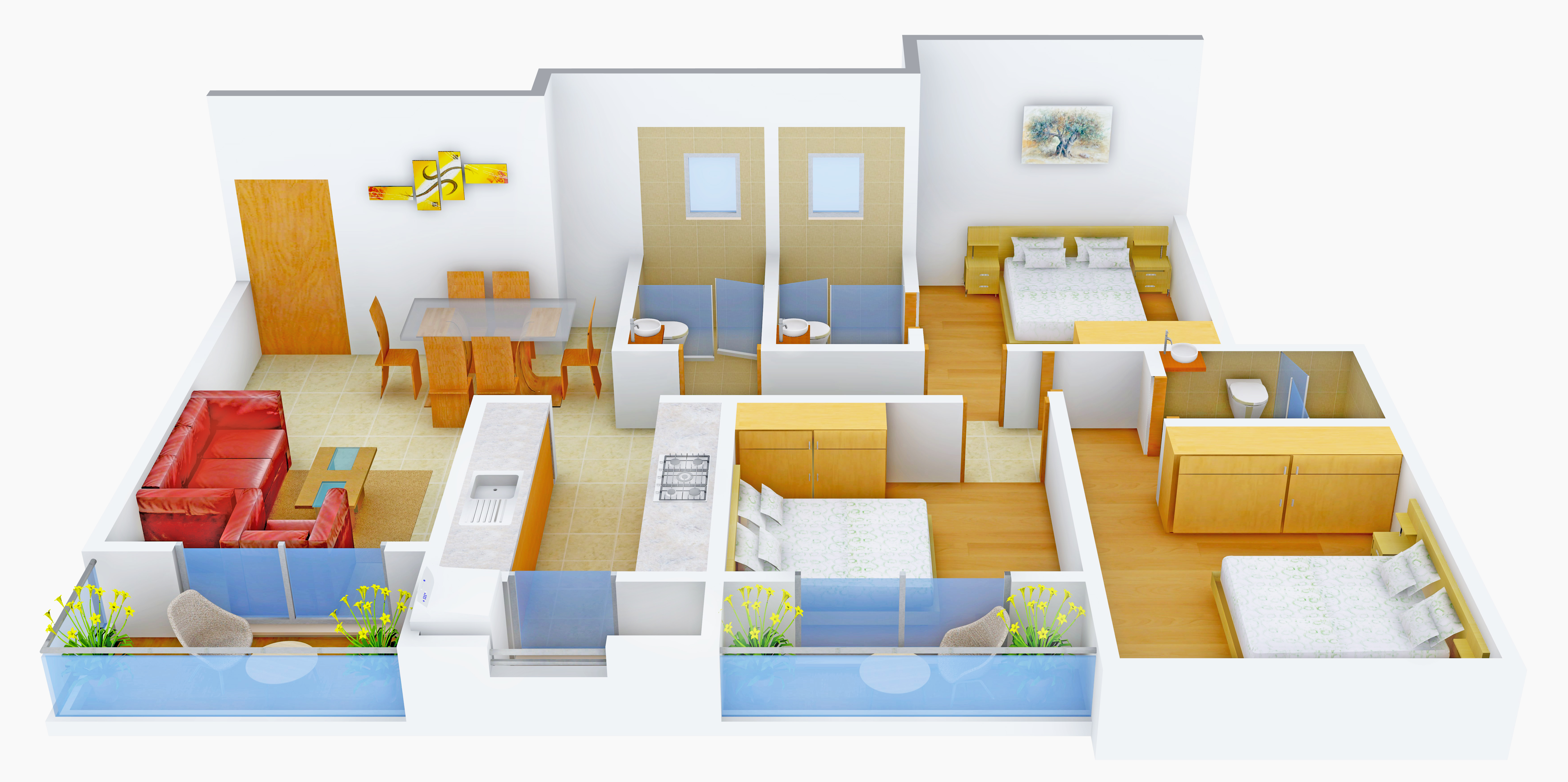 3DFloorPlan of Darvesh Grand