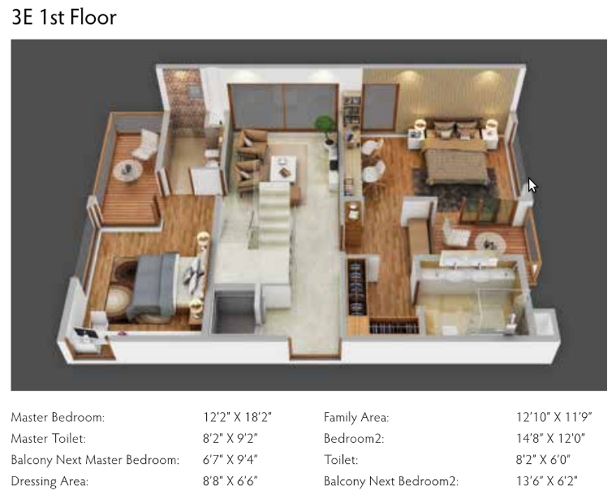 3DFloorPlan of Srivari Saarang Villas Phase 1