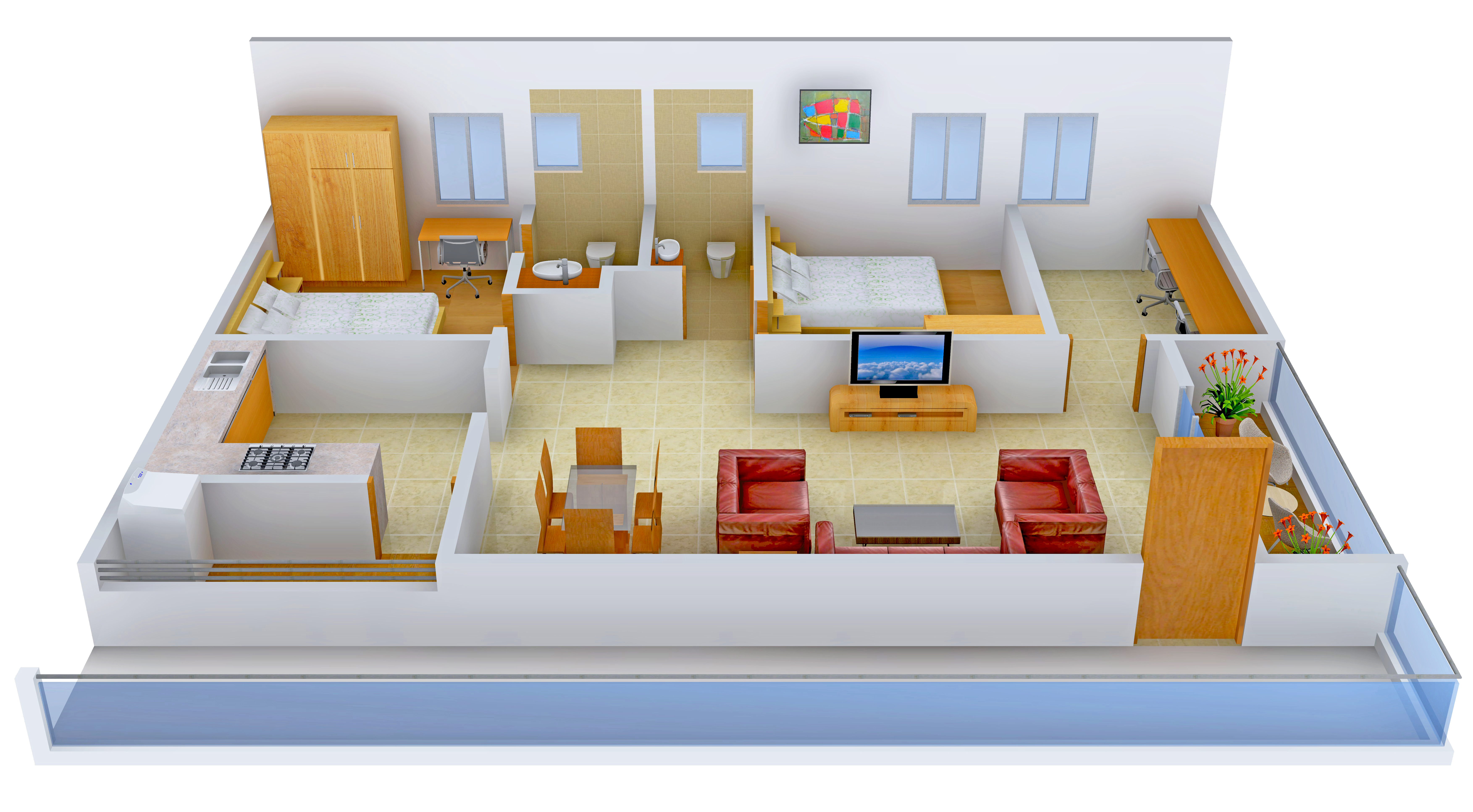 3DFloorPlan of IJM Rain Tree Park Willows Grande