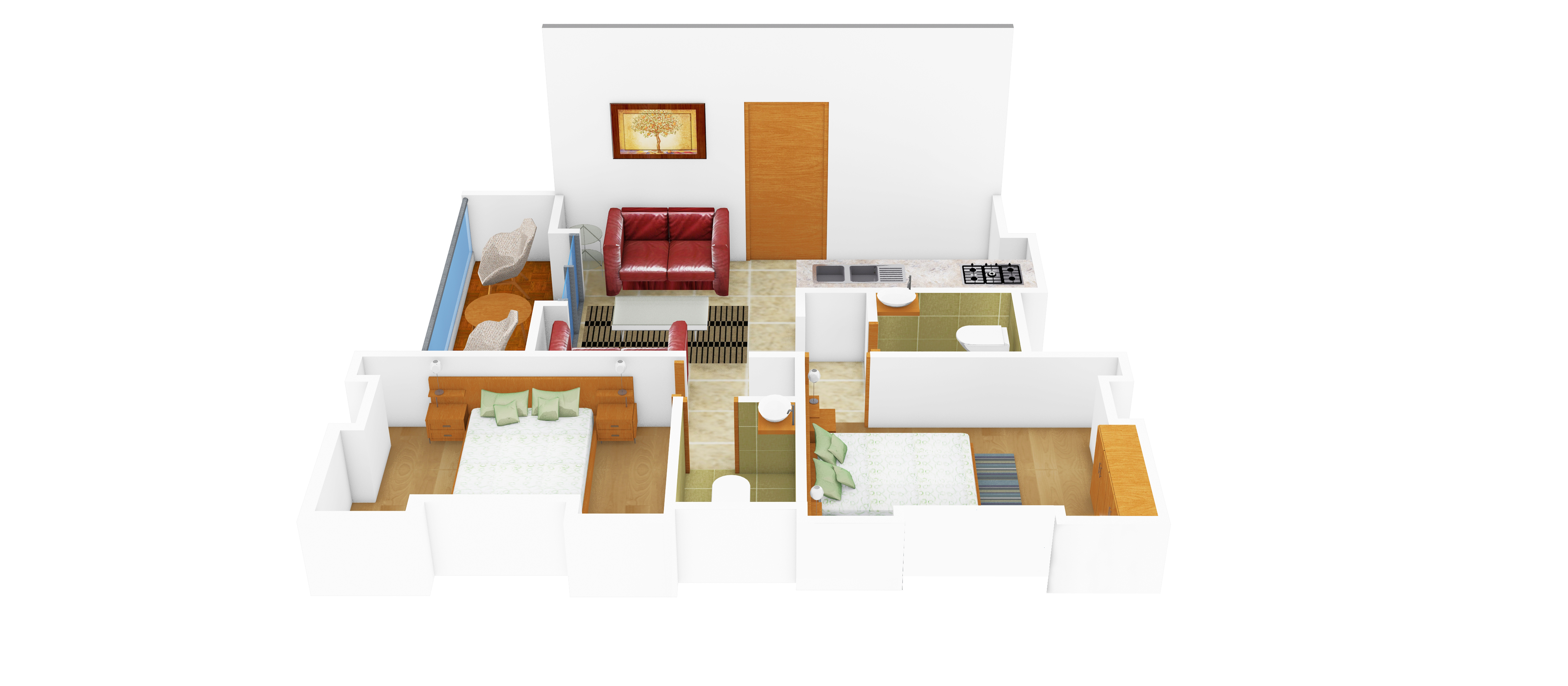 3DFloorPlan of Kelkar Heramb Residency