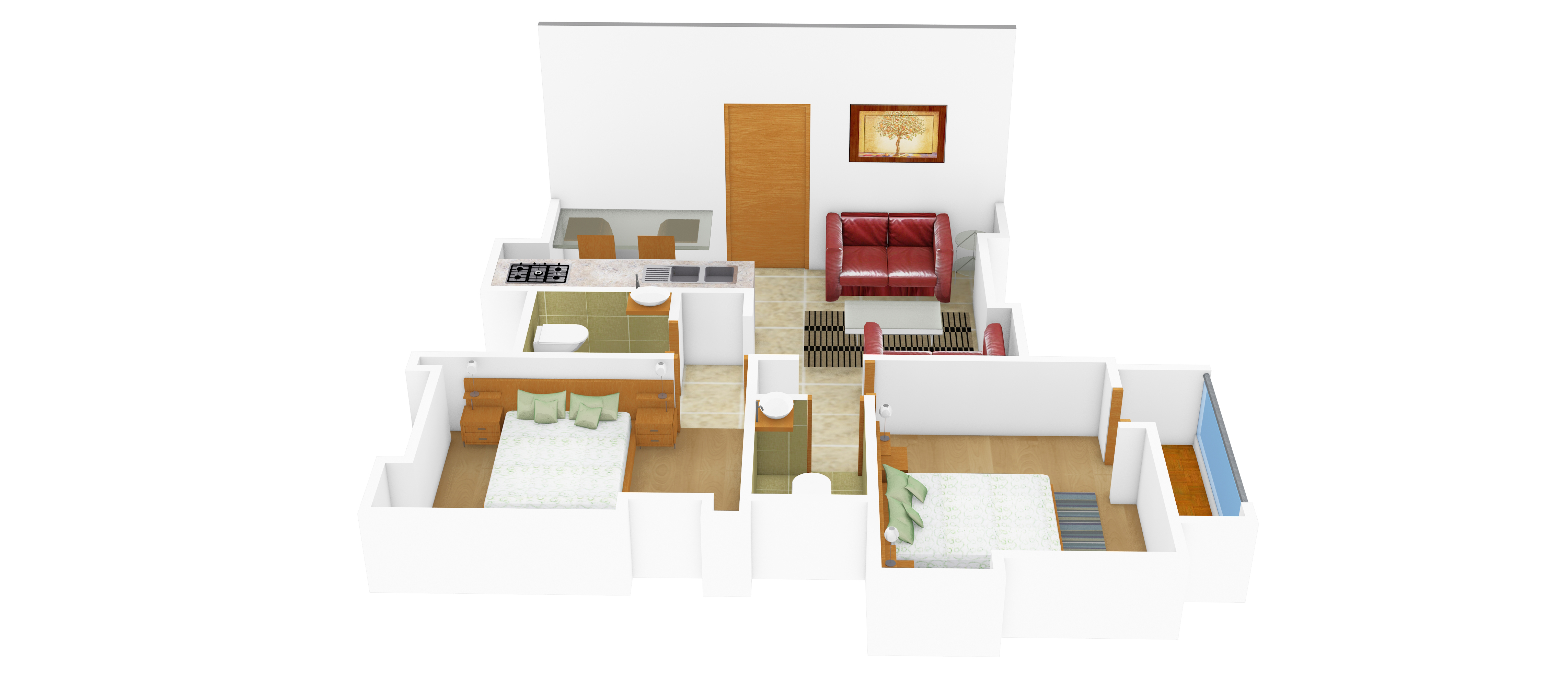 3DFloorPlan of Kelkar Heramb Residency