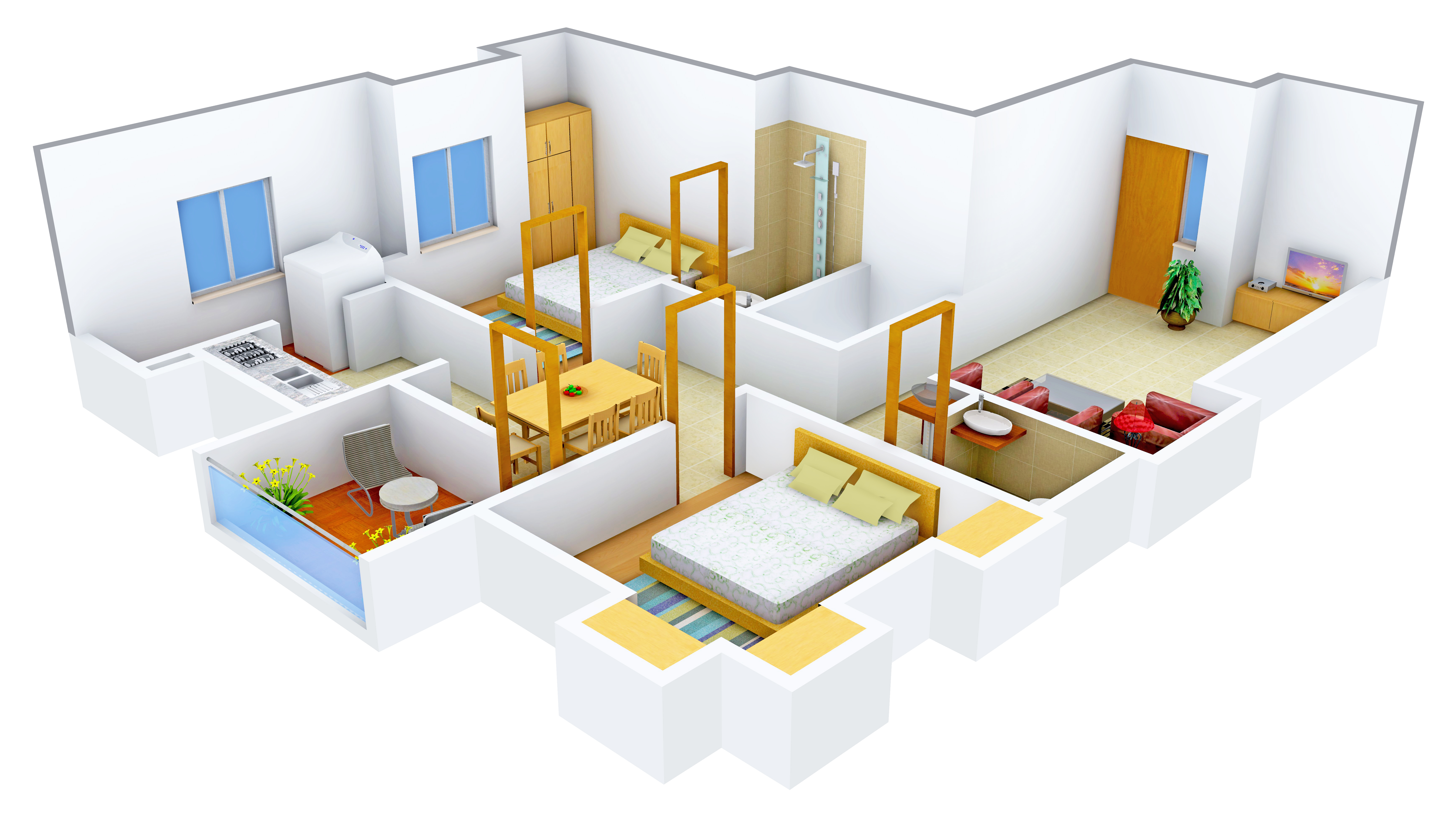 3DFloorPlan of Nivasan Blue Heaven