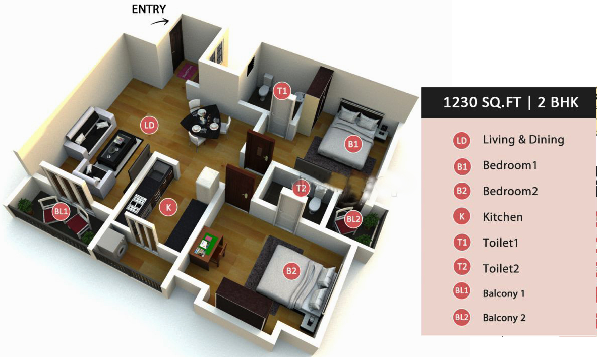 3DFloorPlan of Concept Tranquil Heights