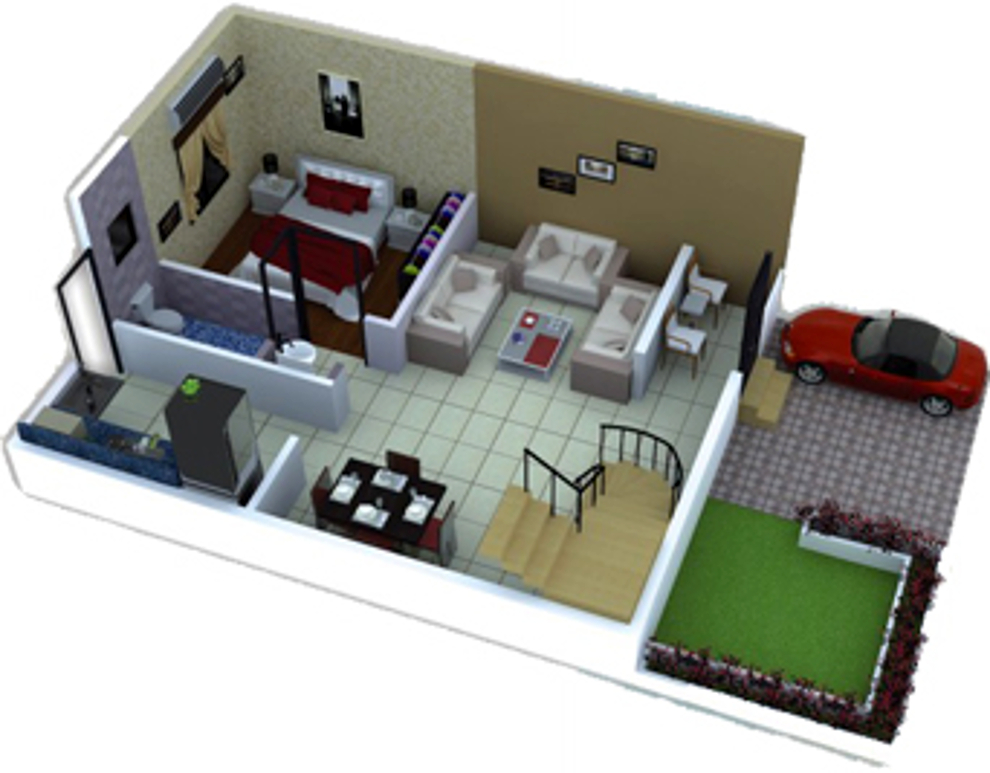 3DFloorPlan of Neel Neel Vihar Villas