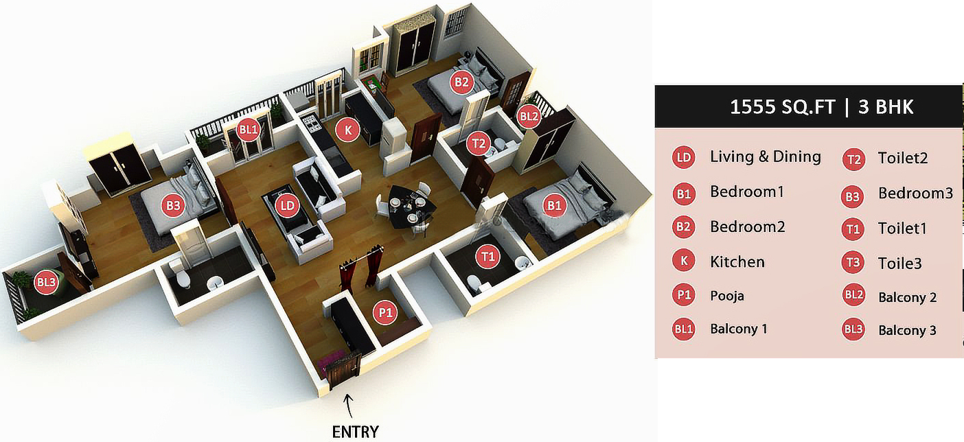 3DFloorPlan of Concept Tranquil Heights