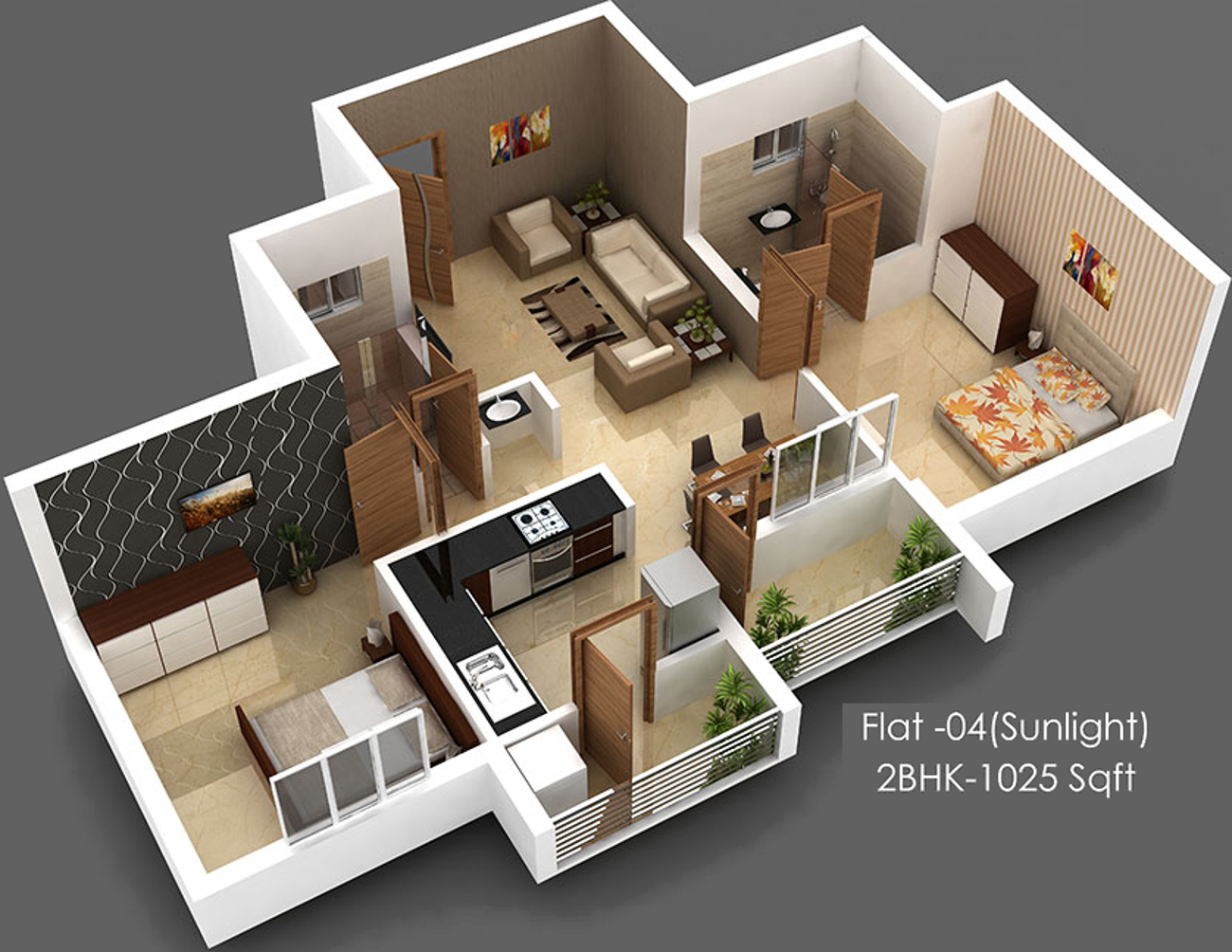 3DFloorPlan of Sunlight Moonlight