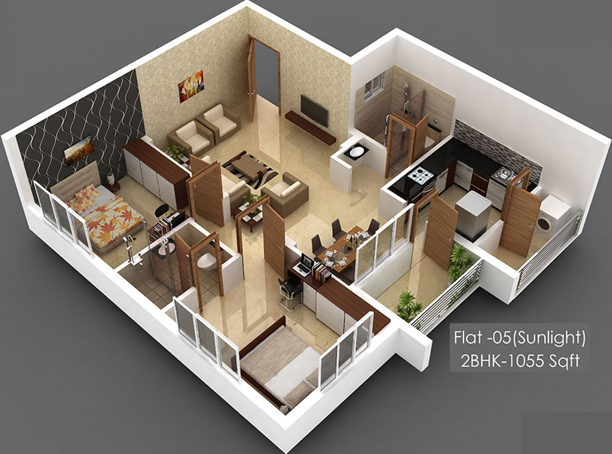 3DFloorPlan of Sunlight Moonlight