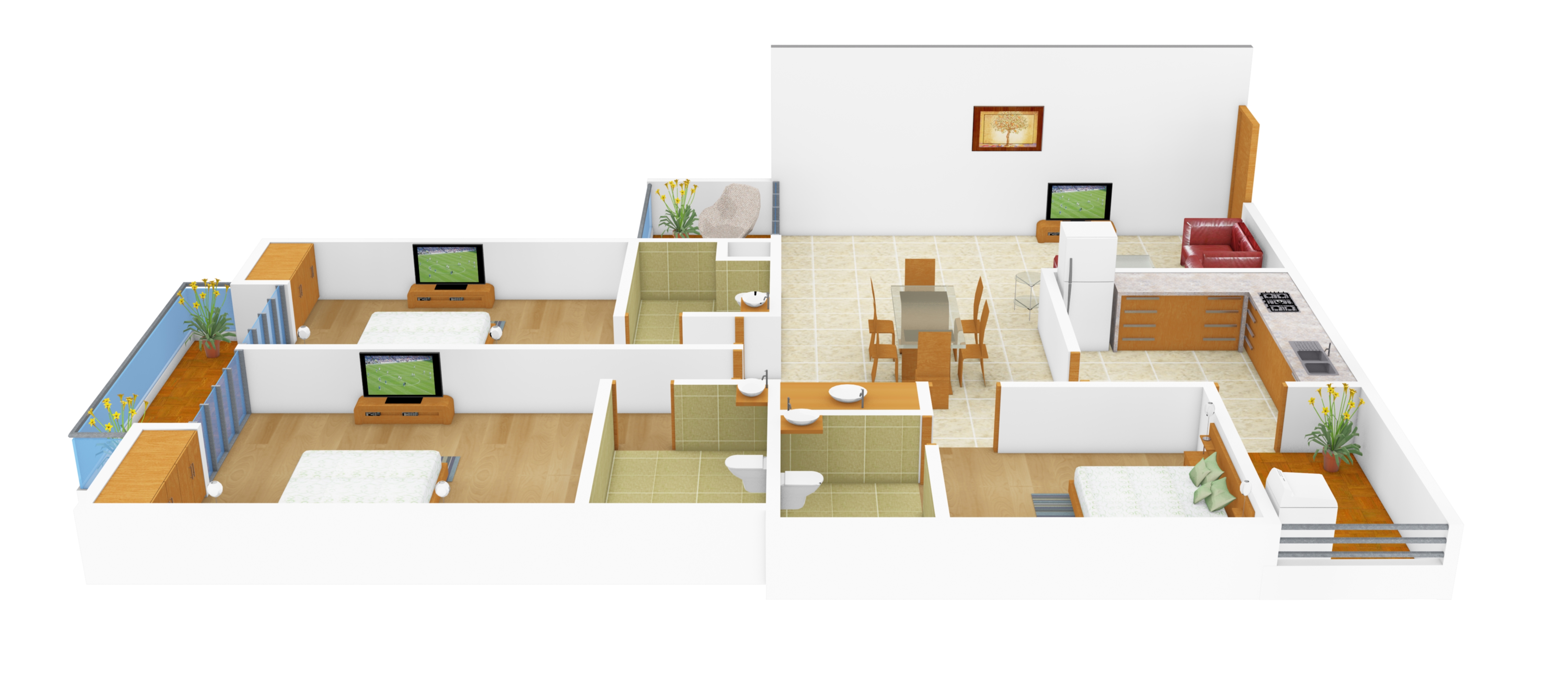 3DFloorPlan of Kalyan Nexus