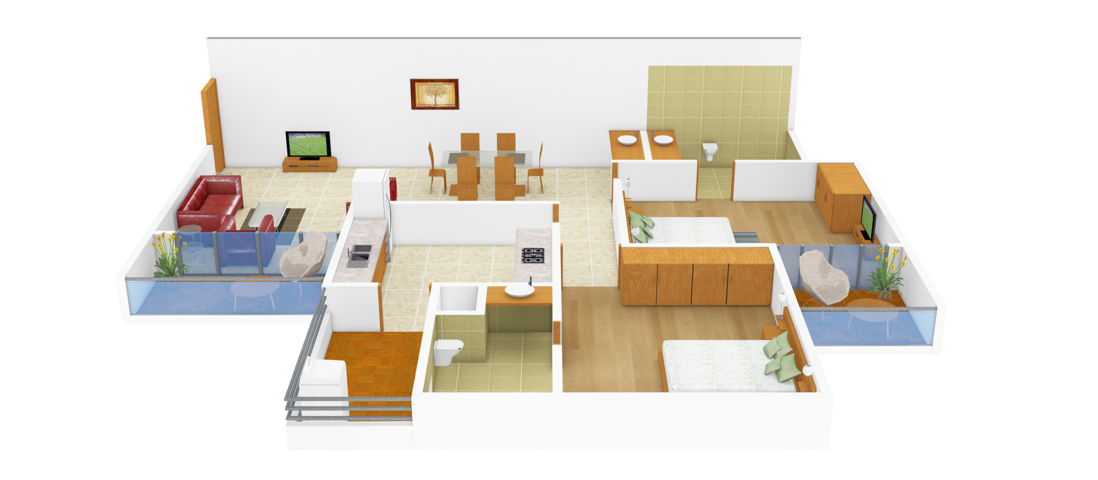 3DFloorPlan of Kalyan Nexus