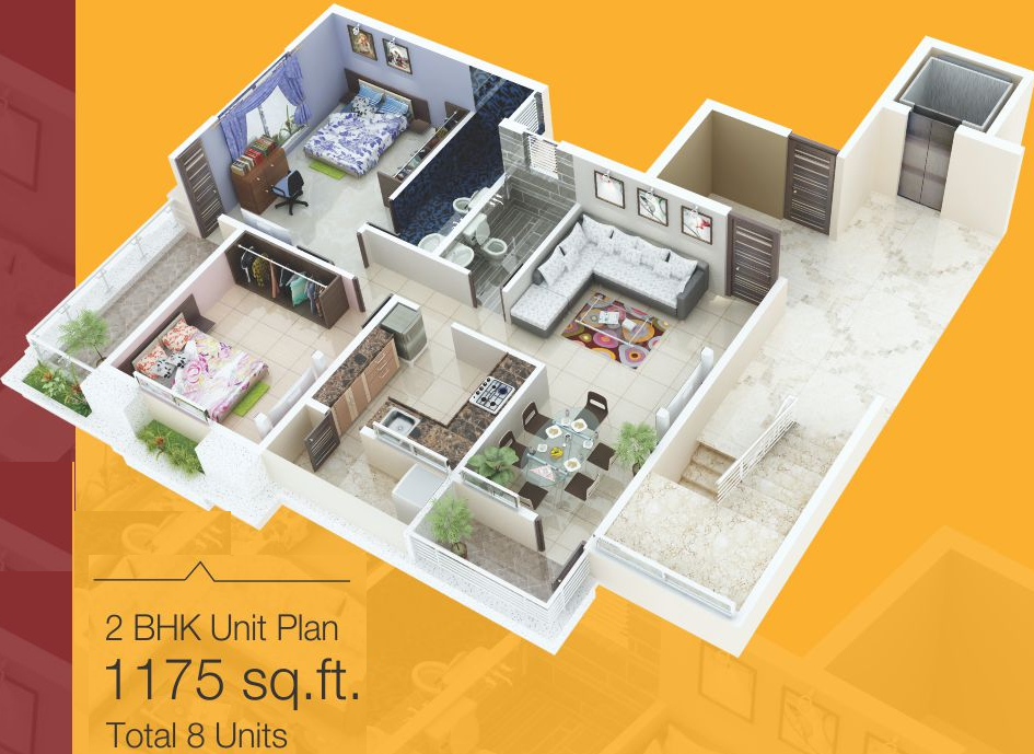 3DFloorPlan of Om Satyam Divine
