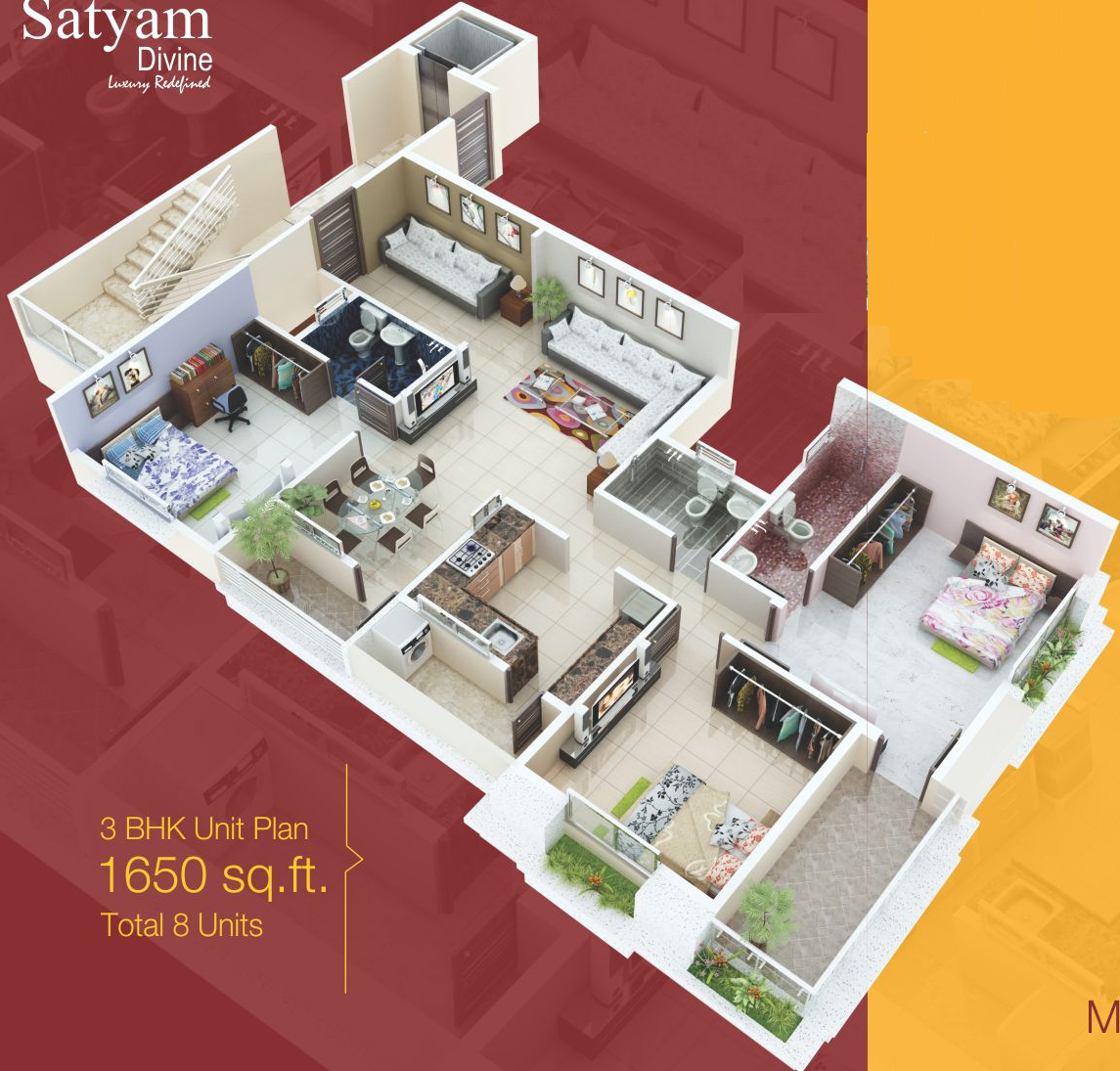 3DFloorPlan of Om Satyam Divine