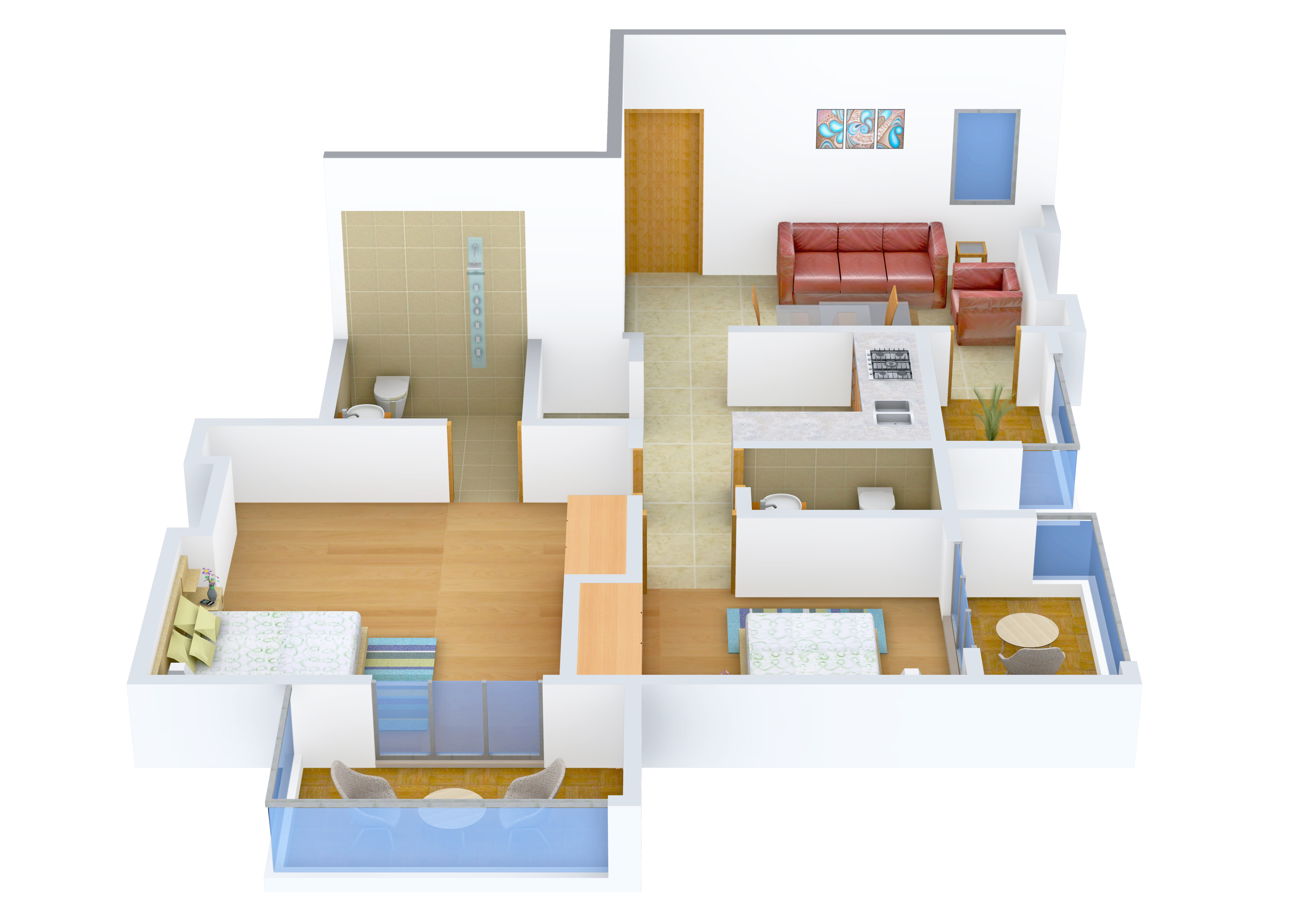 3DFloorPlan of Delights Deep Varsha