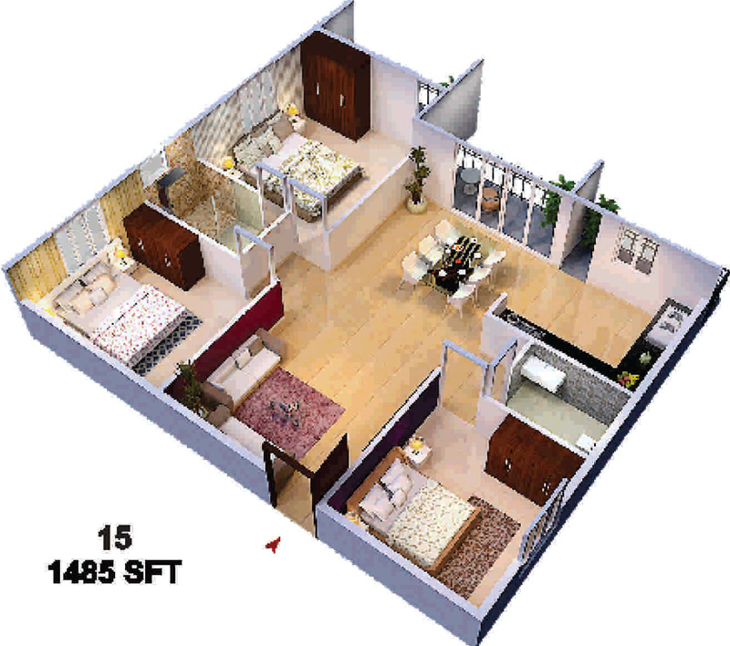 3DFloorPlan of Sai Sumukha Sterling