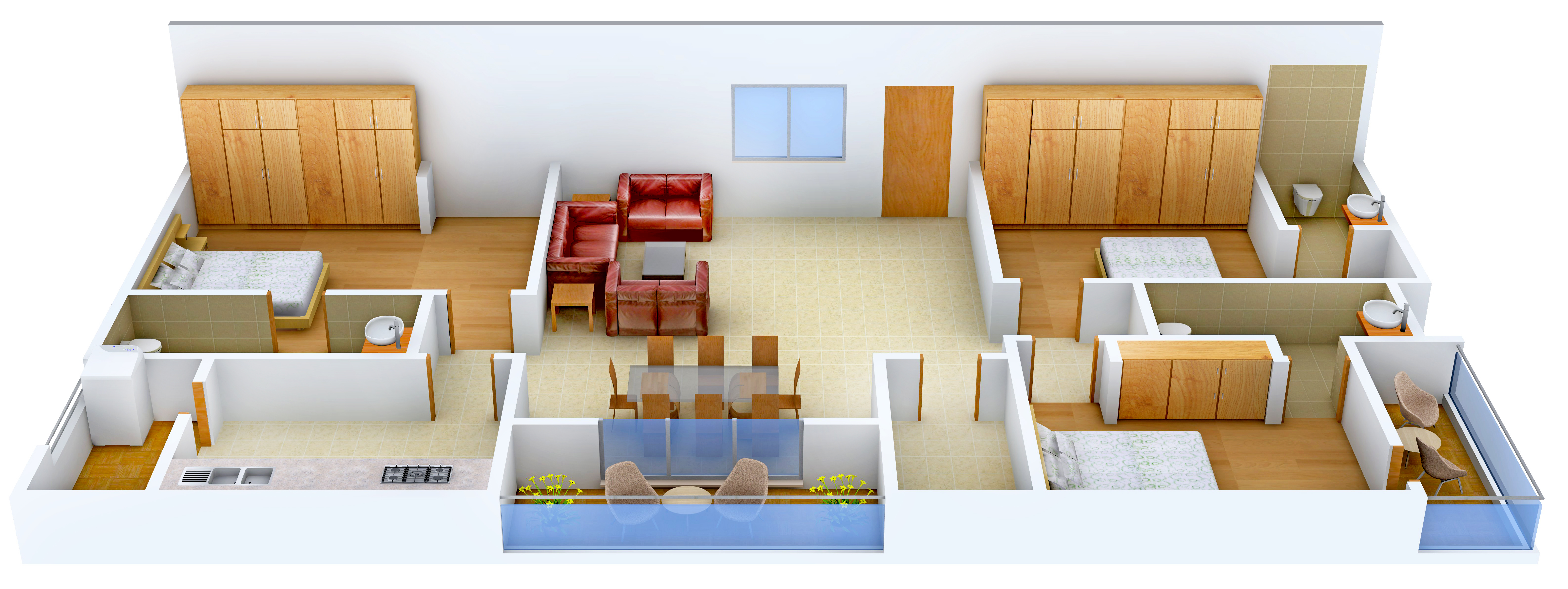 3DFloorPlan of Pavan Meadows