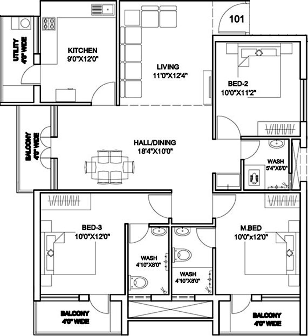 3DFloorPlan of Marwa De Elora