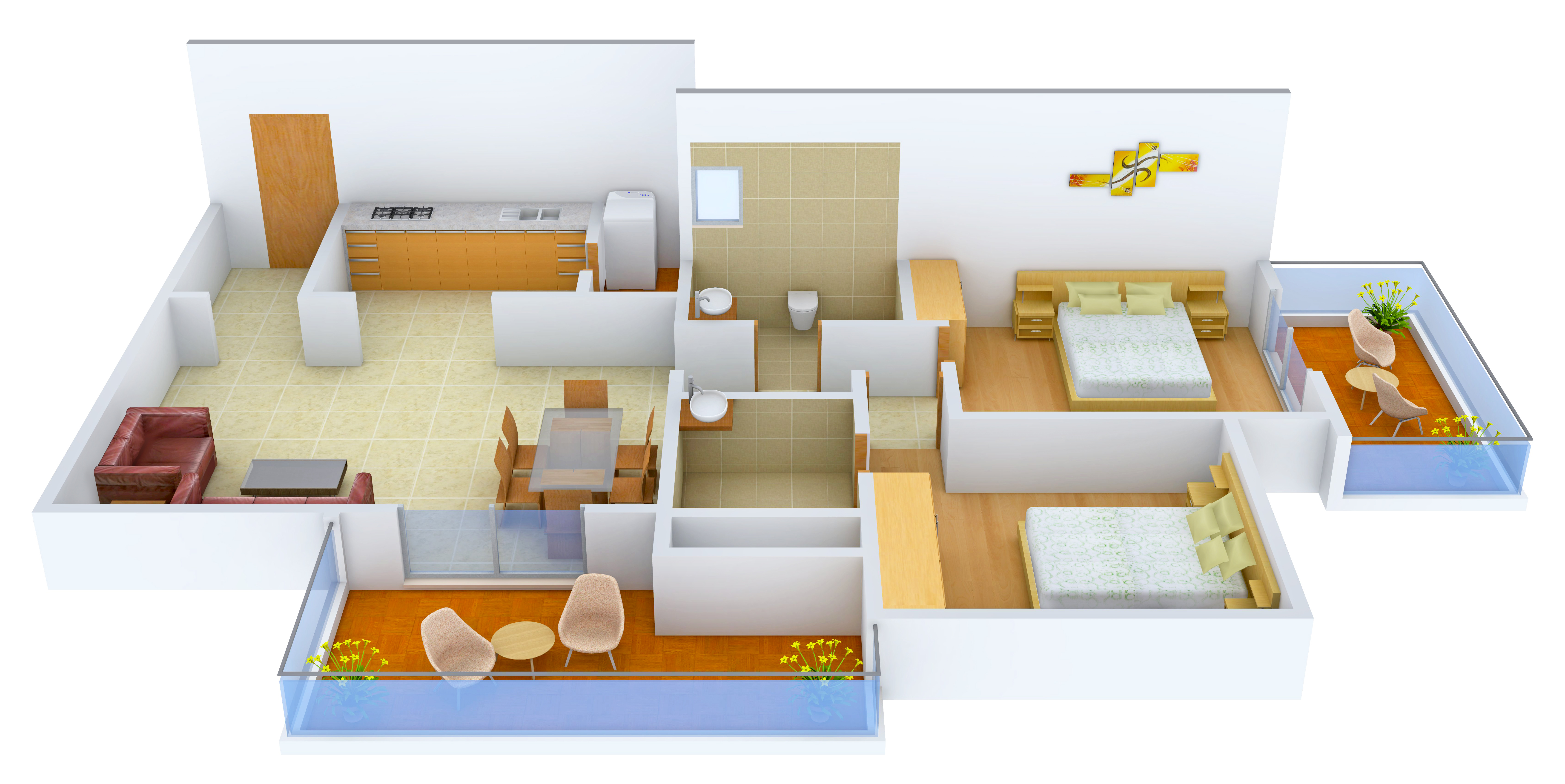 3DFloorPlan of Vishwa Aseem Vishwa