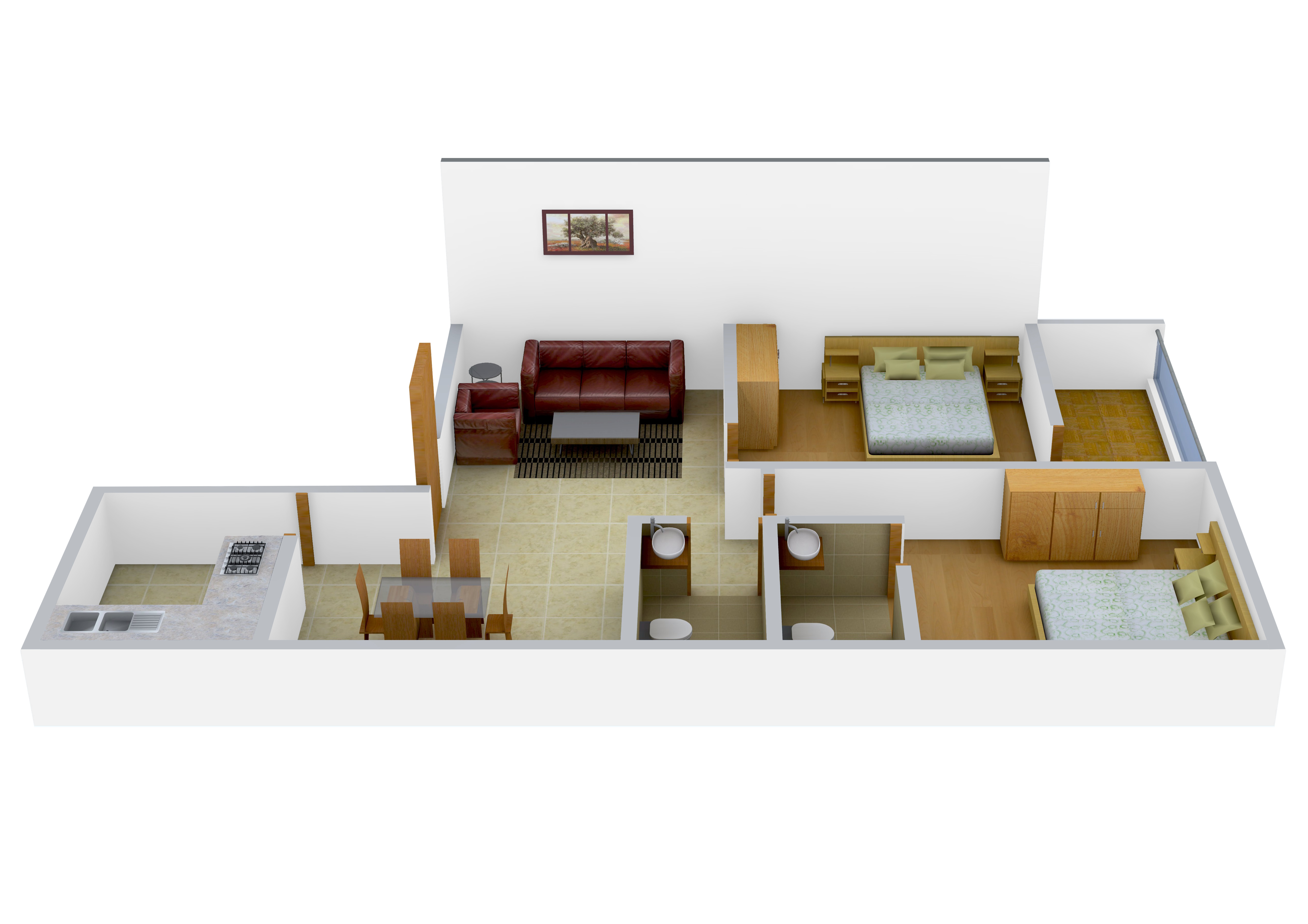 3DFloorPlan of Suman Vivekananda Bhavan