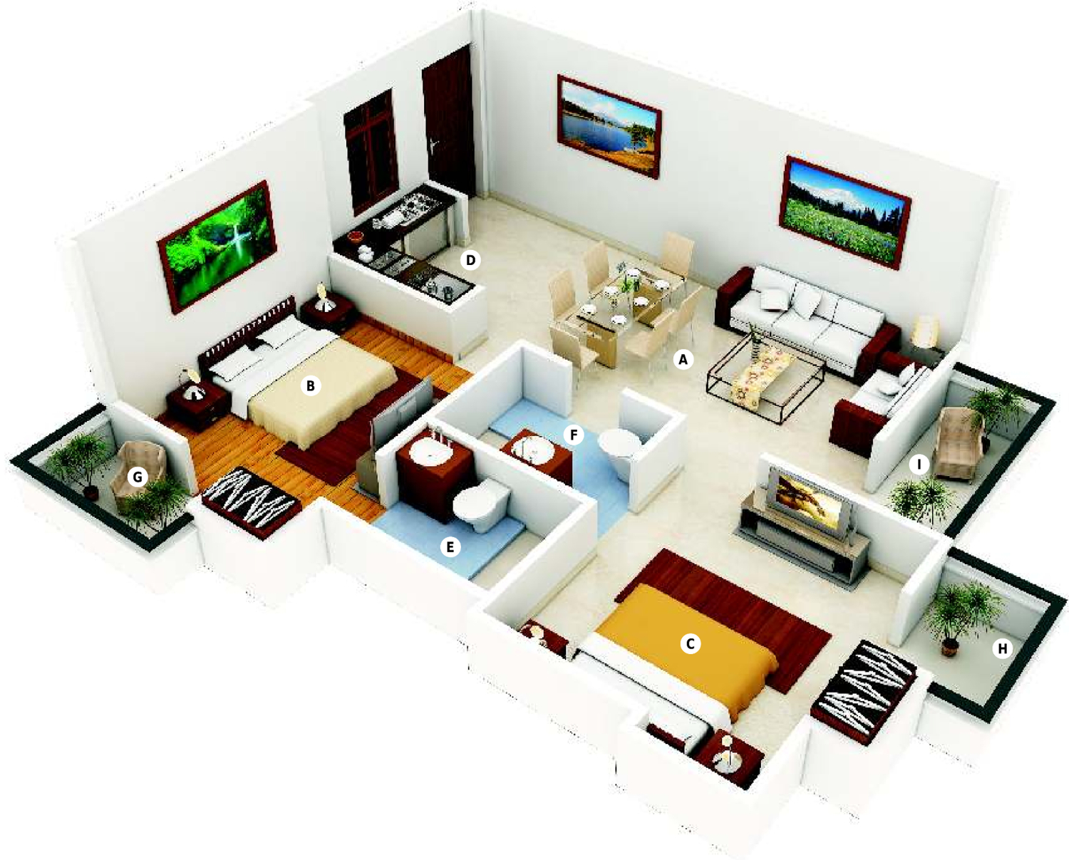 3DFloorPlan of Arihant Dynasty