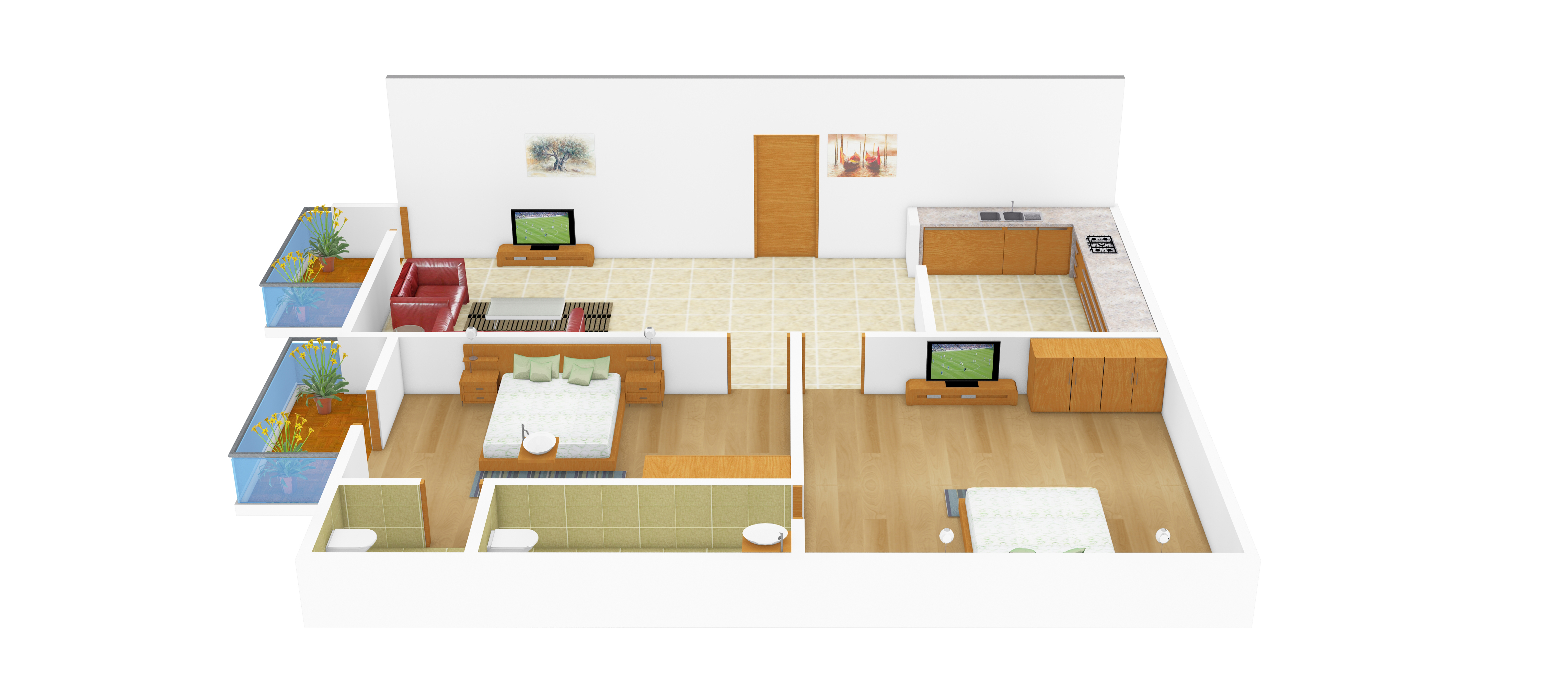 3DFloorPlan of Annai Pearl I Residency