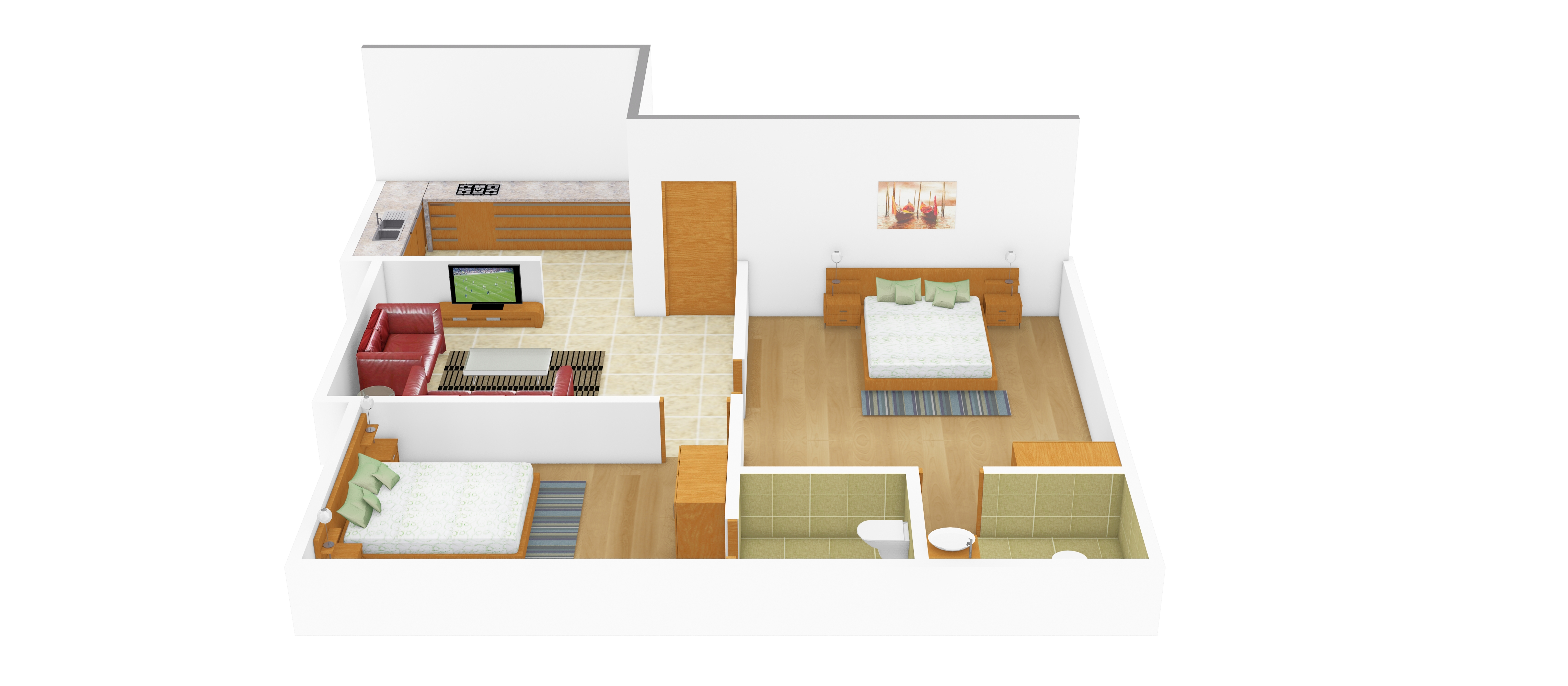 3DFloorPlan of Annai Pearl III Residency