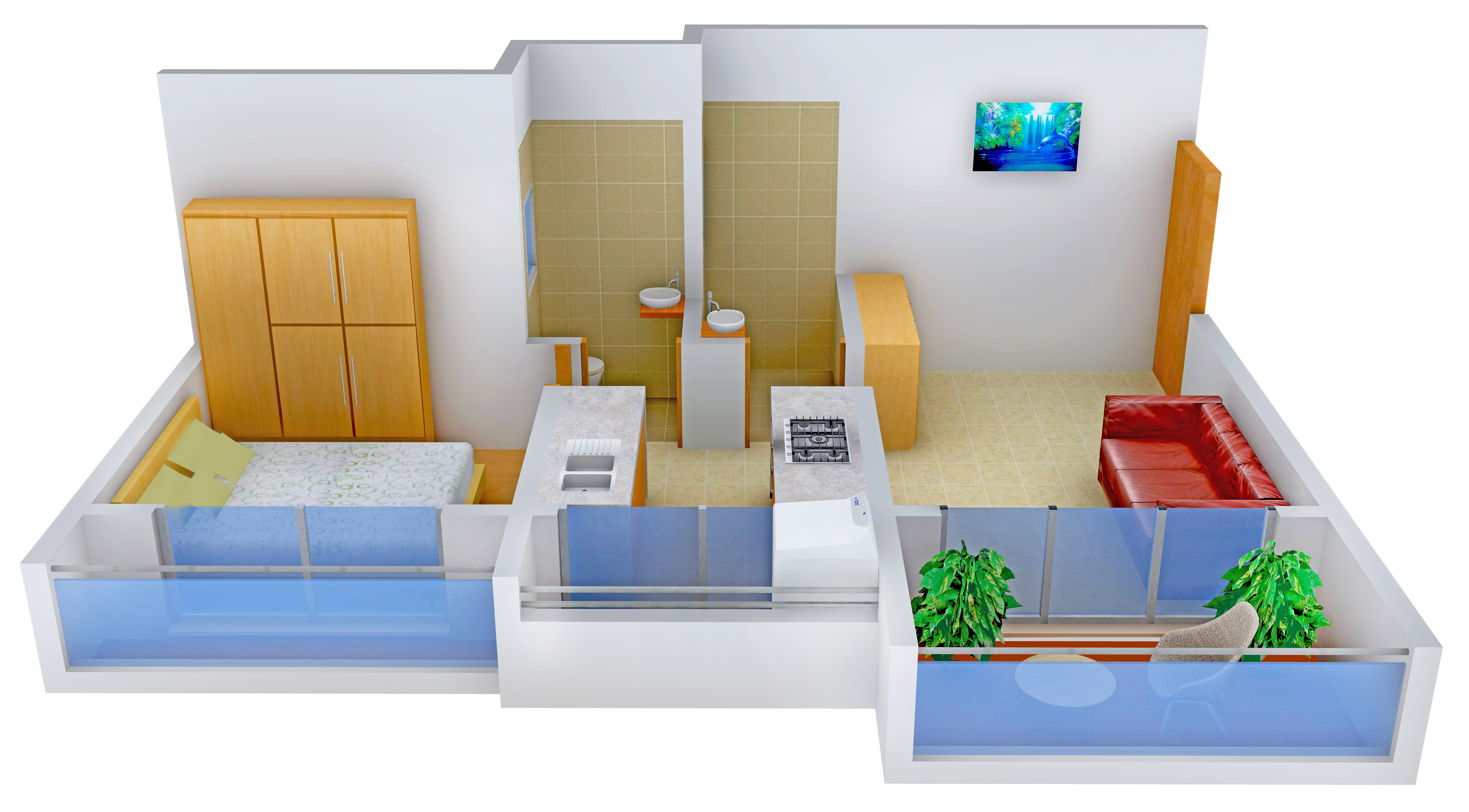 3DFloorPlan of Sai Darshan Tower