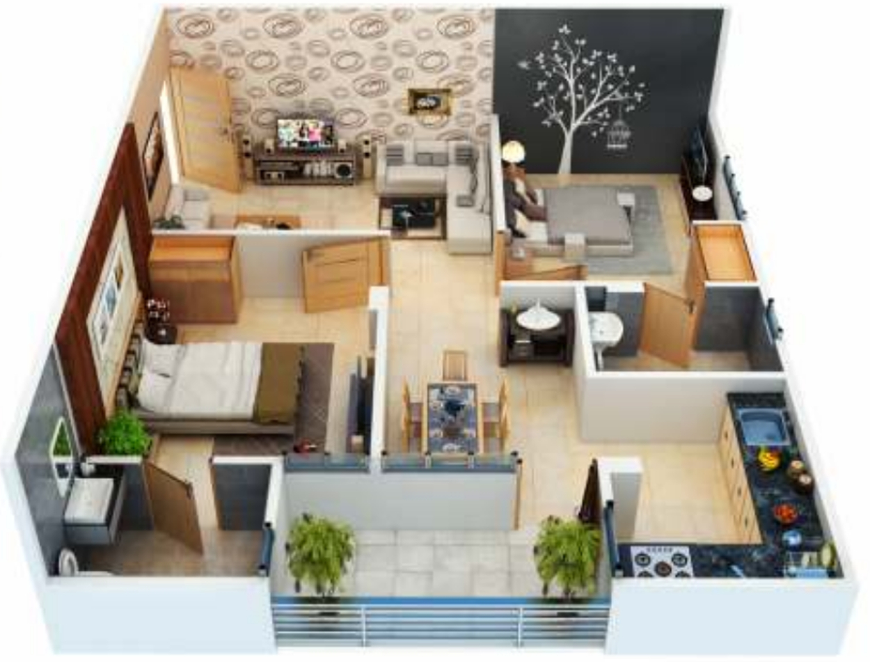 3DFloorPlan of Samanvay Atmosphere Grand
