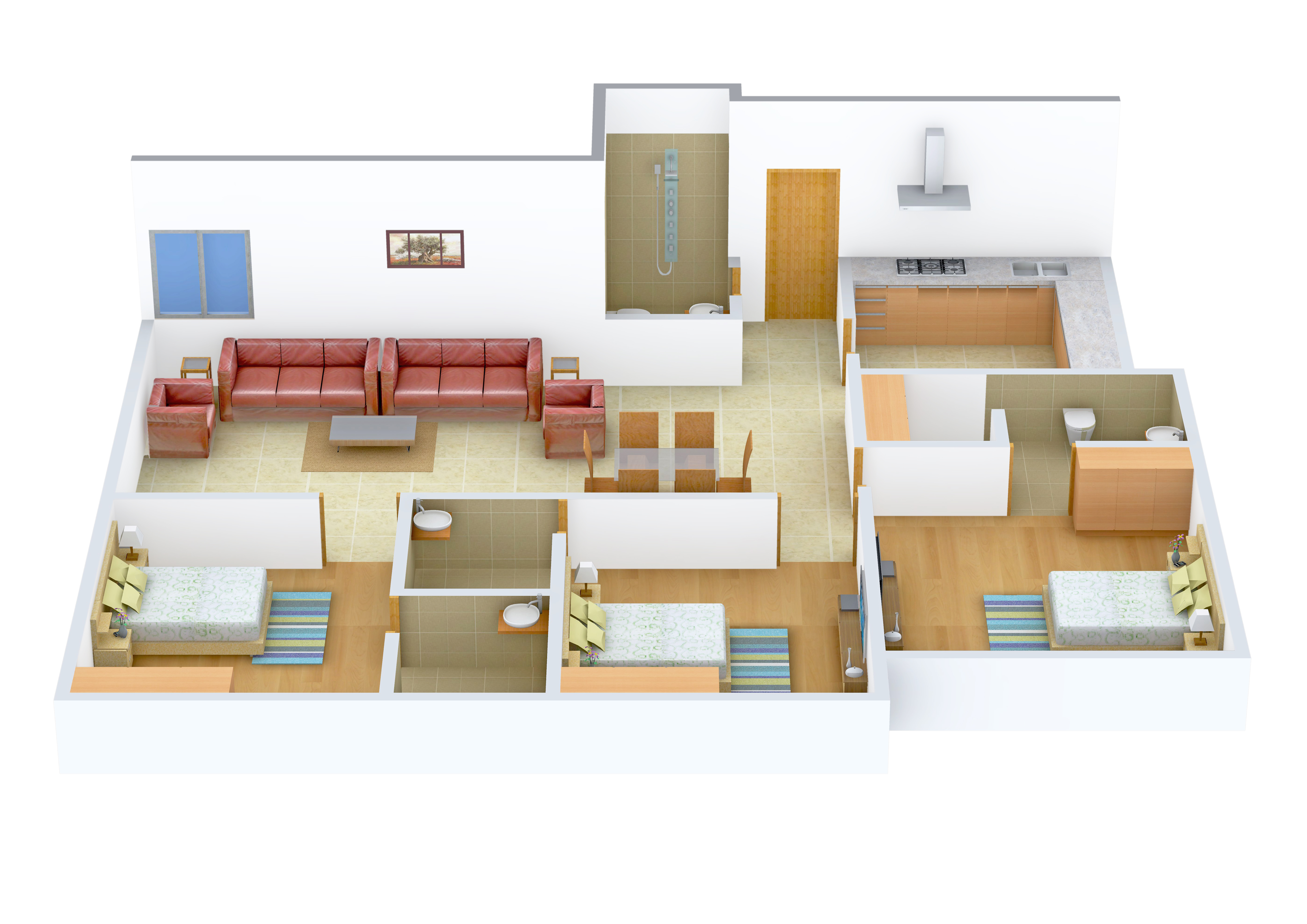 3DFloorPlan of Virasat Arcadia