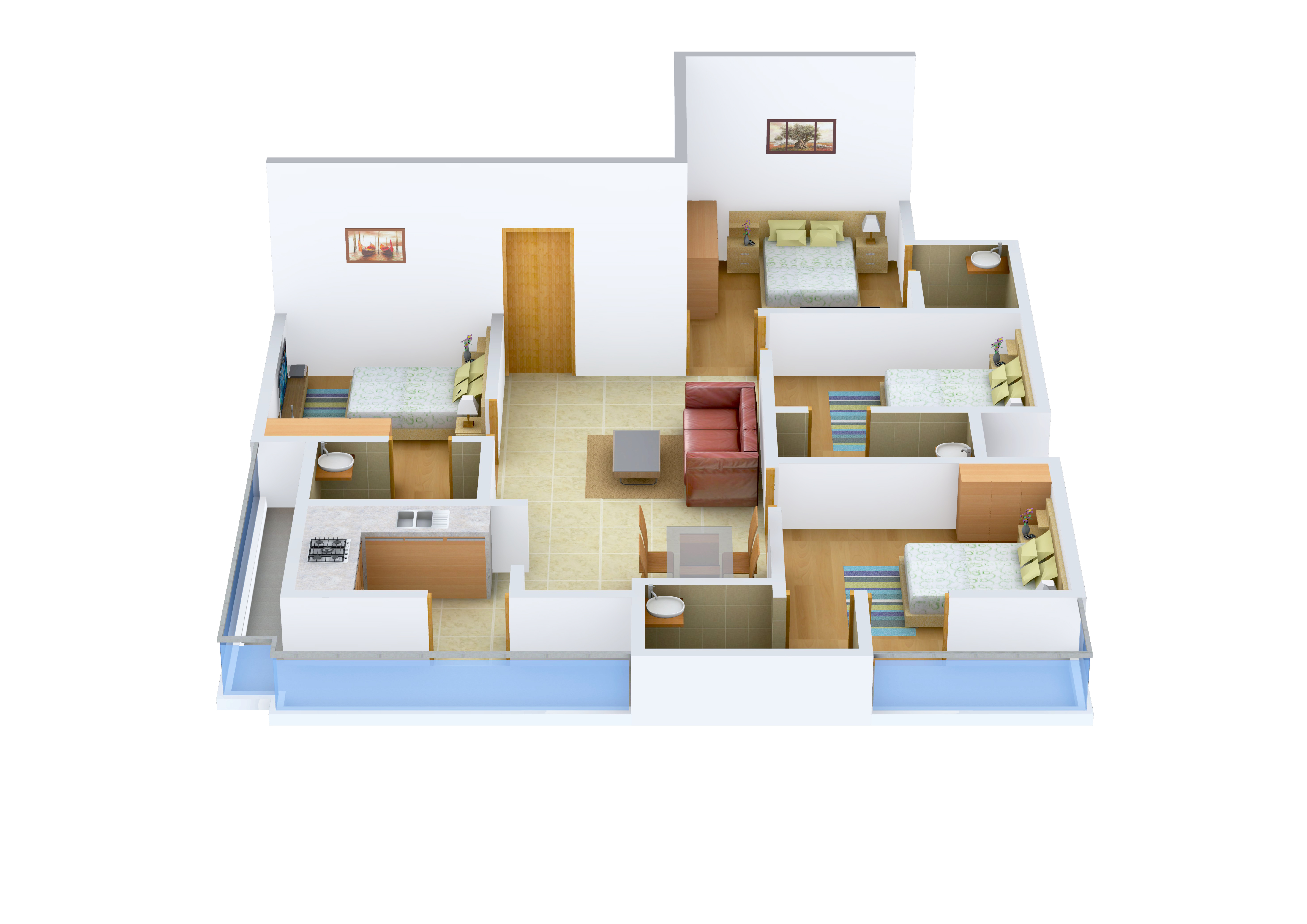 3DFloorPlan of Virasat Arcadia