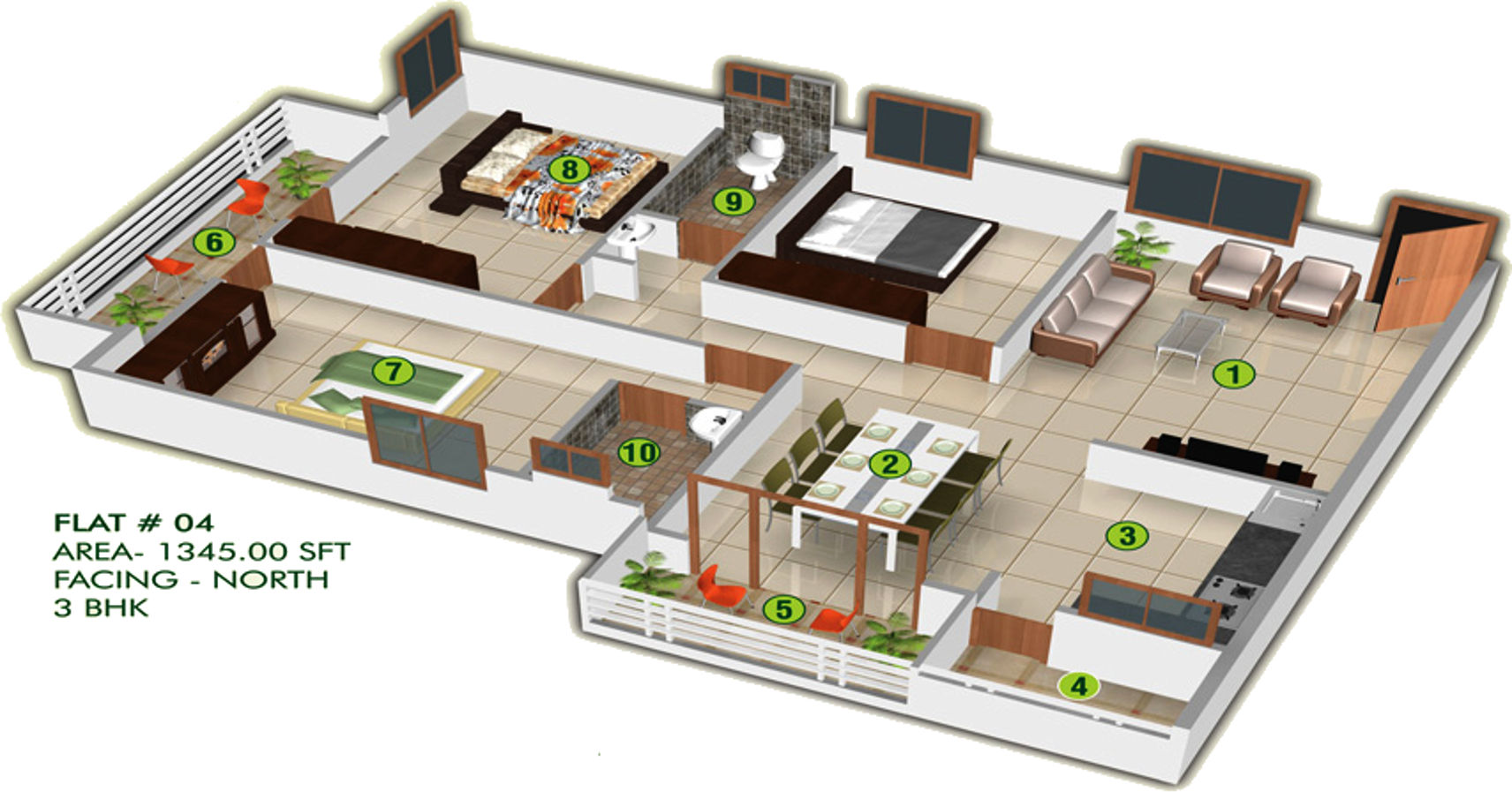 3DFloorPlan of NCN Crystal