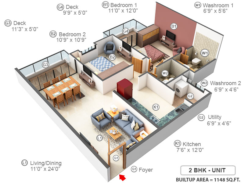 3DFloorPlan of Dasta Concerto