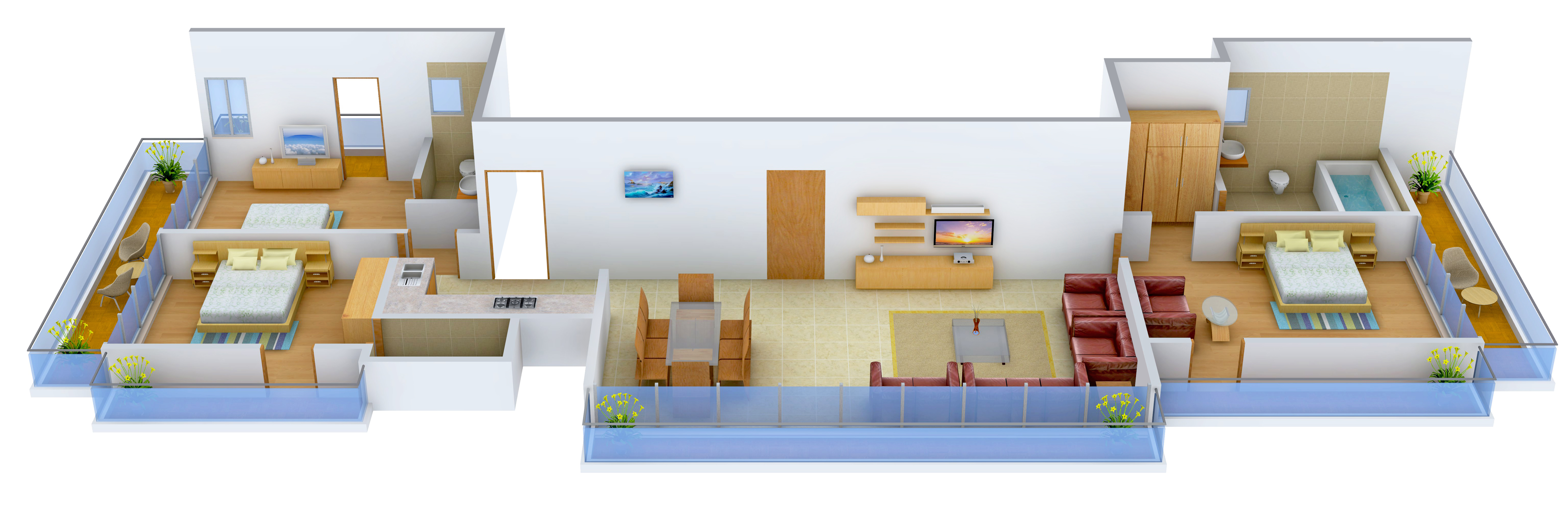 3DFloorPlan of Gorwani Palacio