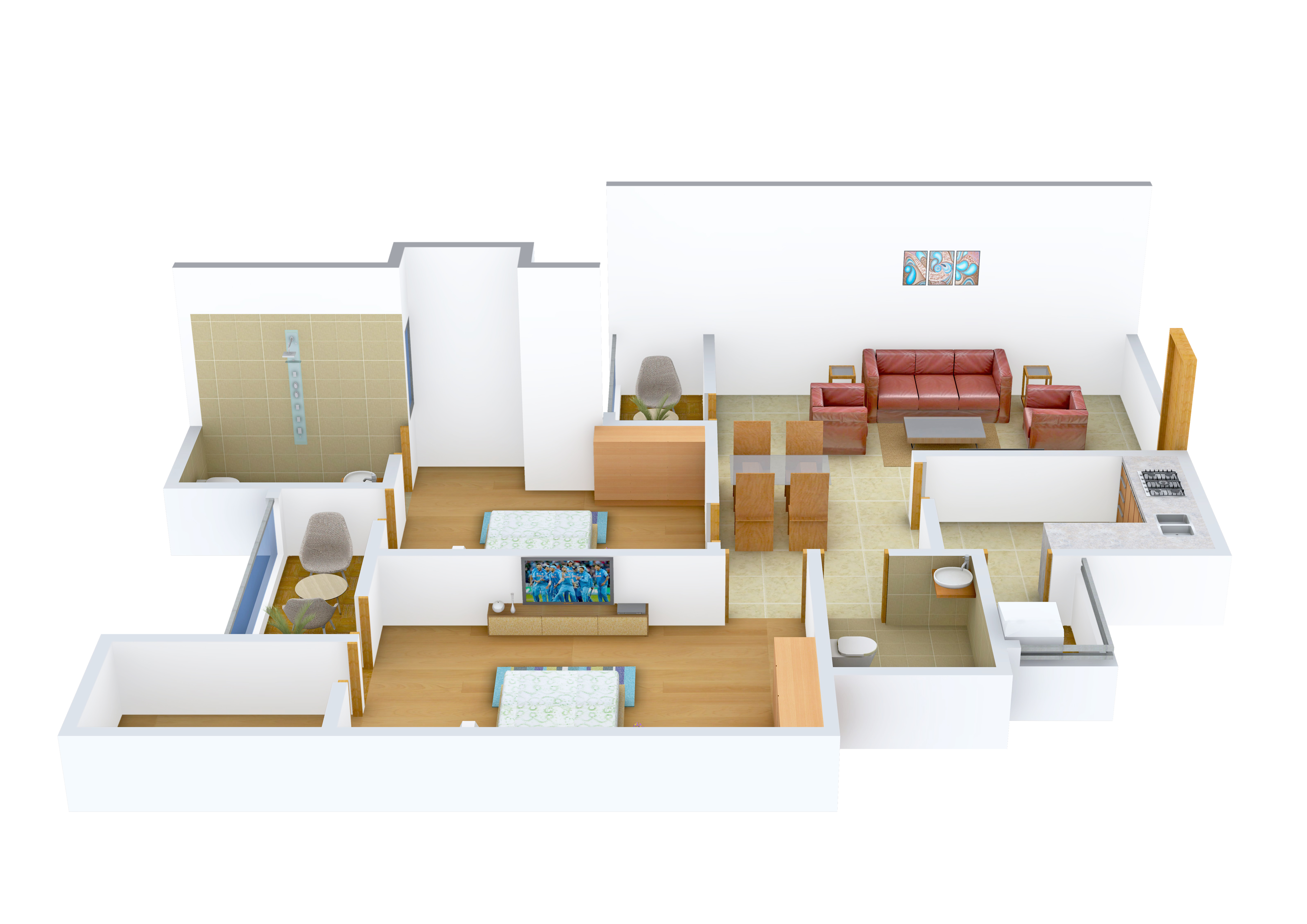 3DFloorPlan of Sunny Square