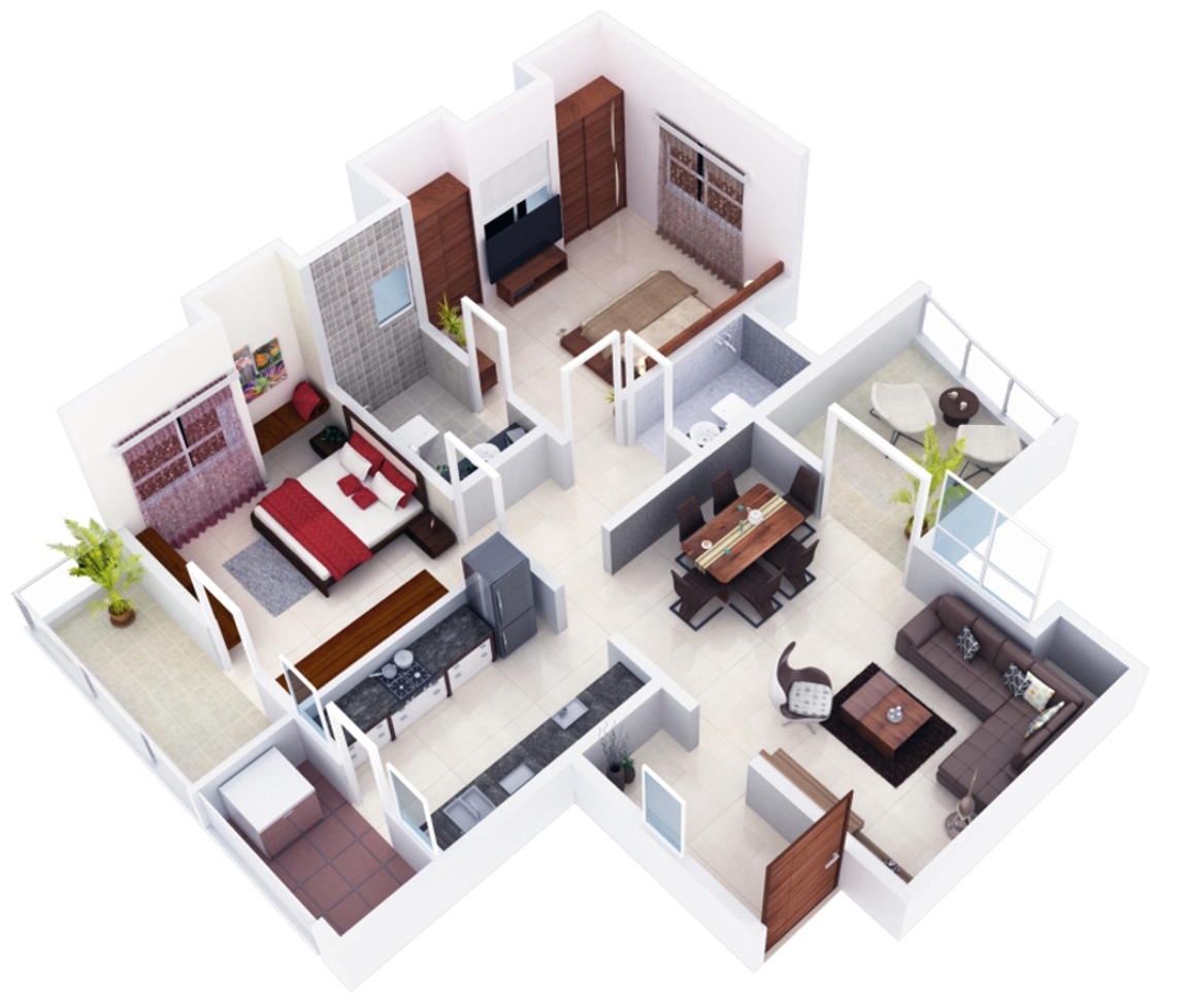 3DFloorPlan of Vishal Krishnas Blessing
