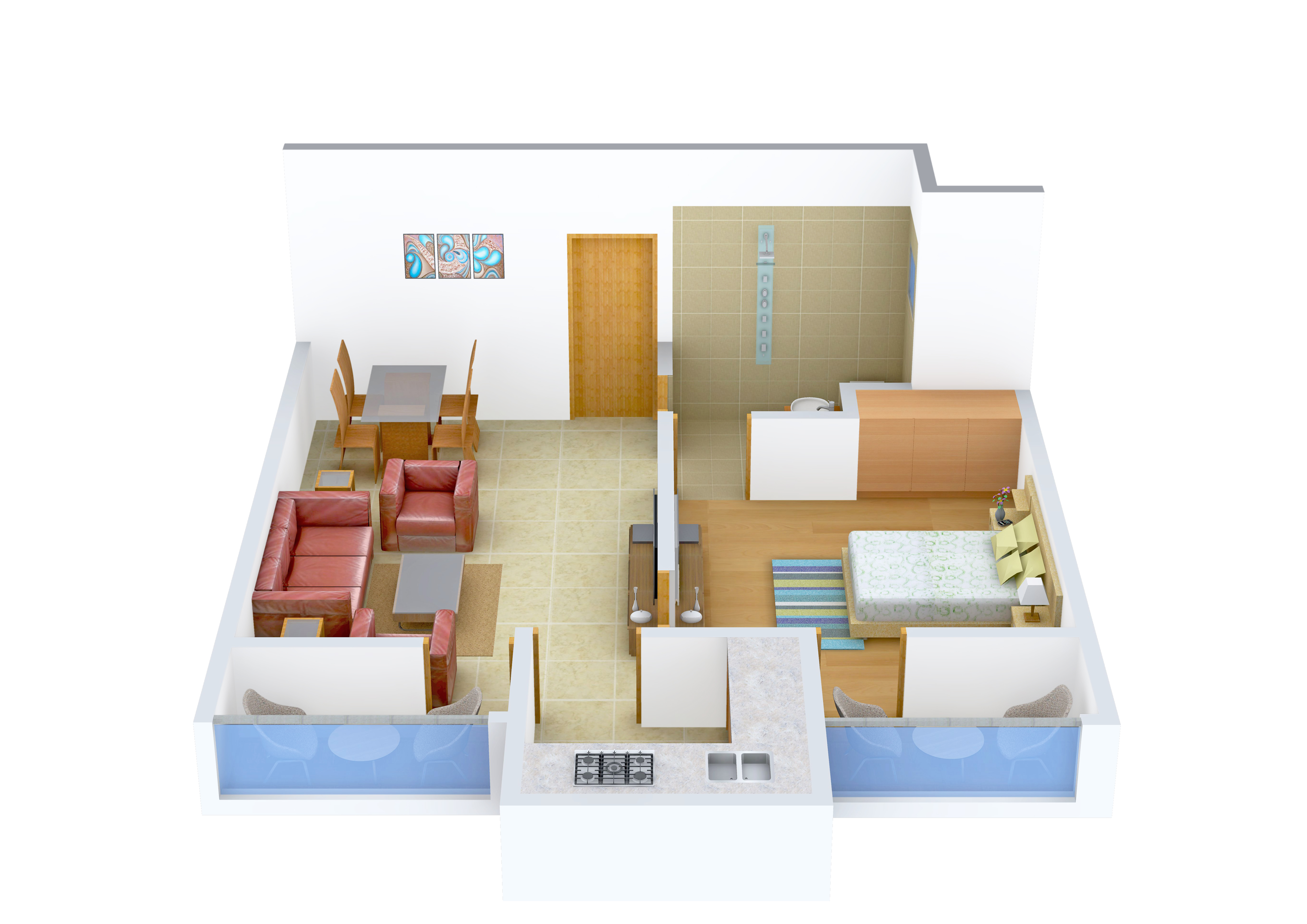 3DFloorPlan of Sunny Square
