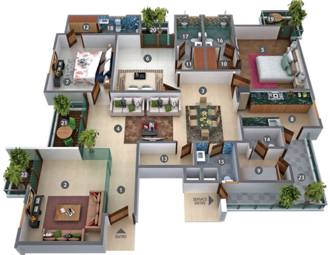 3DFloorPlan of FS Platinum