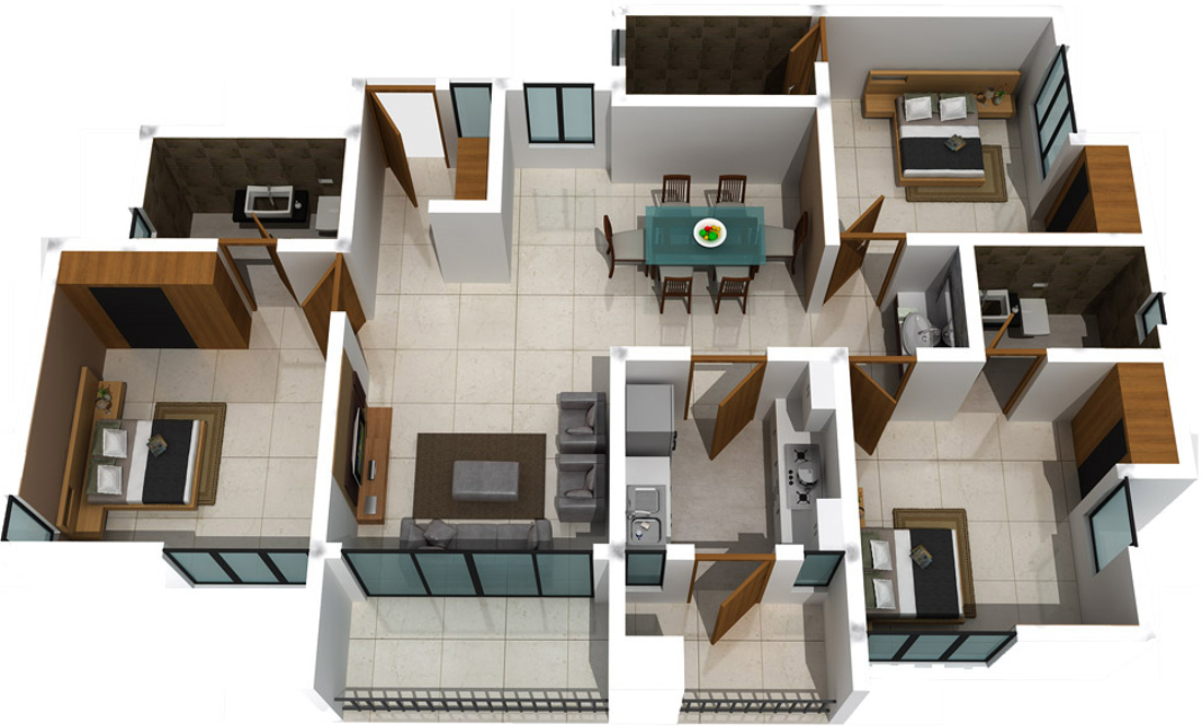 1193 sq ft 2 BHK 2T Apartment for Sale in Queens Habitats ...