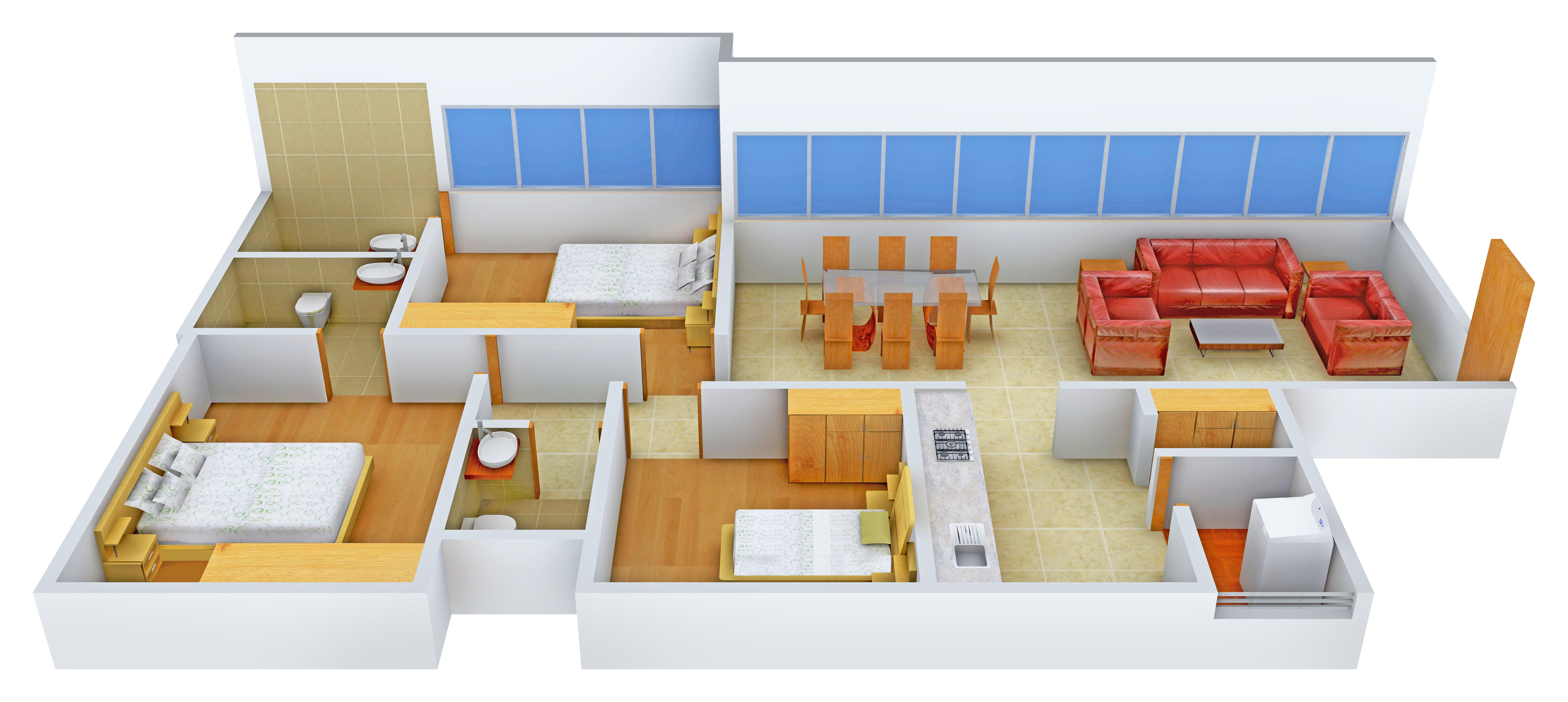 3DFloorPlan of Magnolia Residency