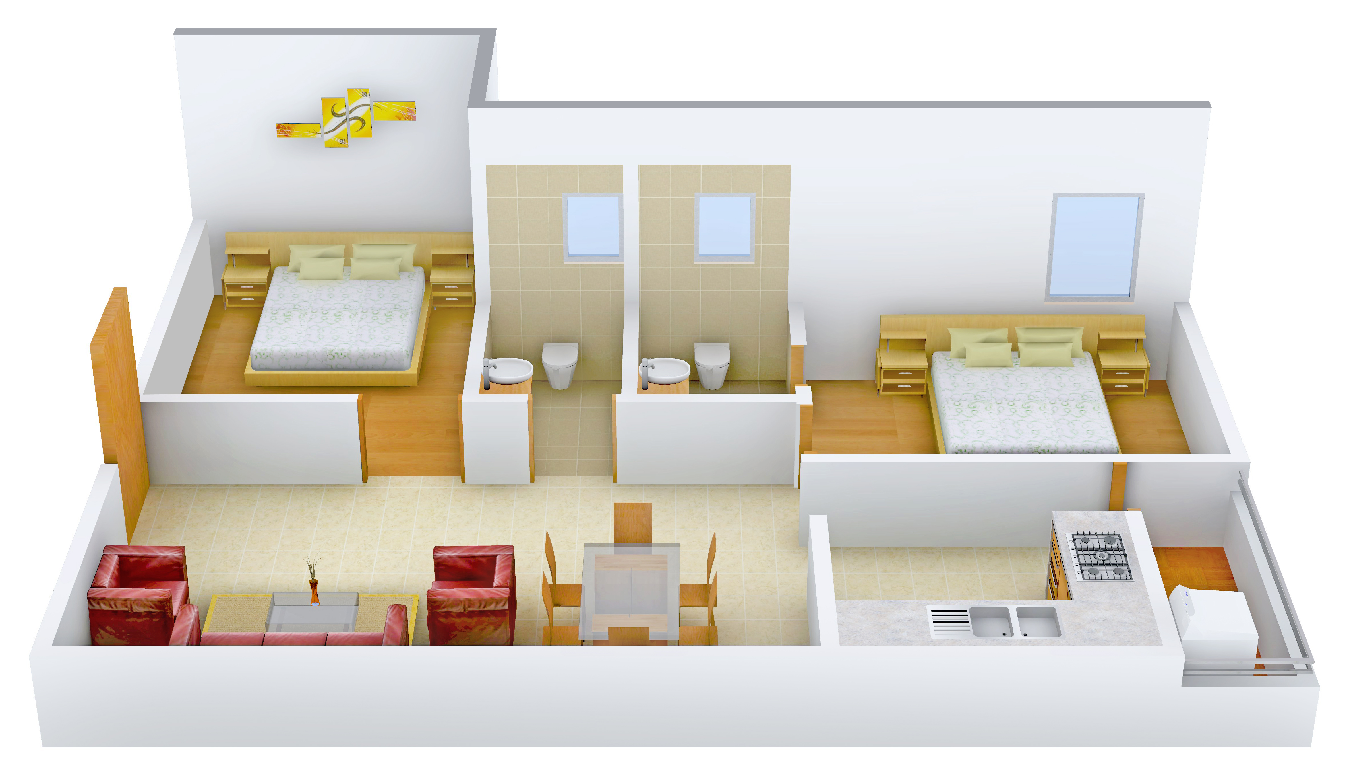 3DFloorPlan of Vakil Marigold