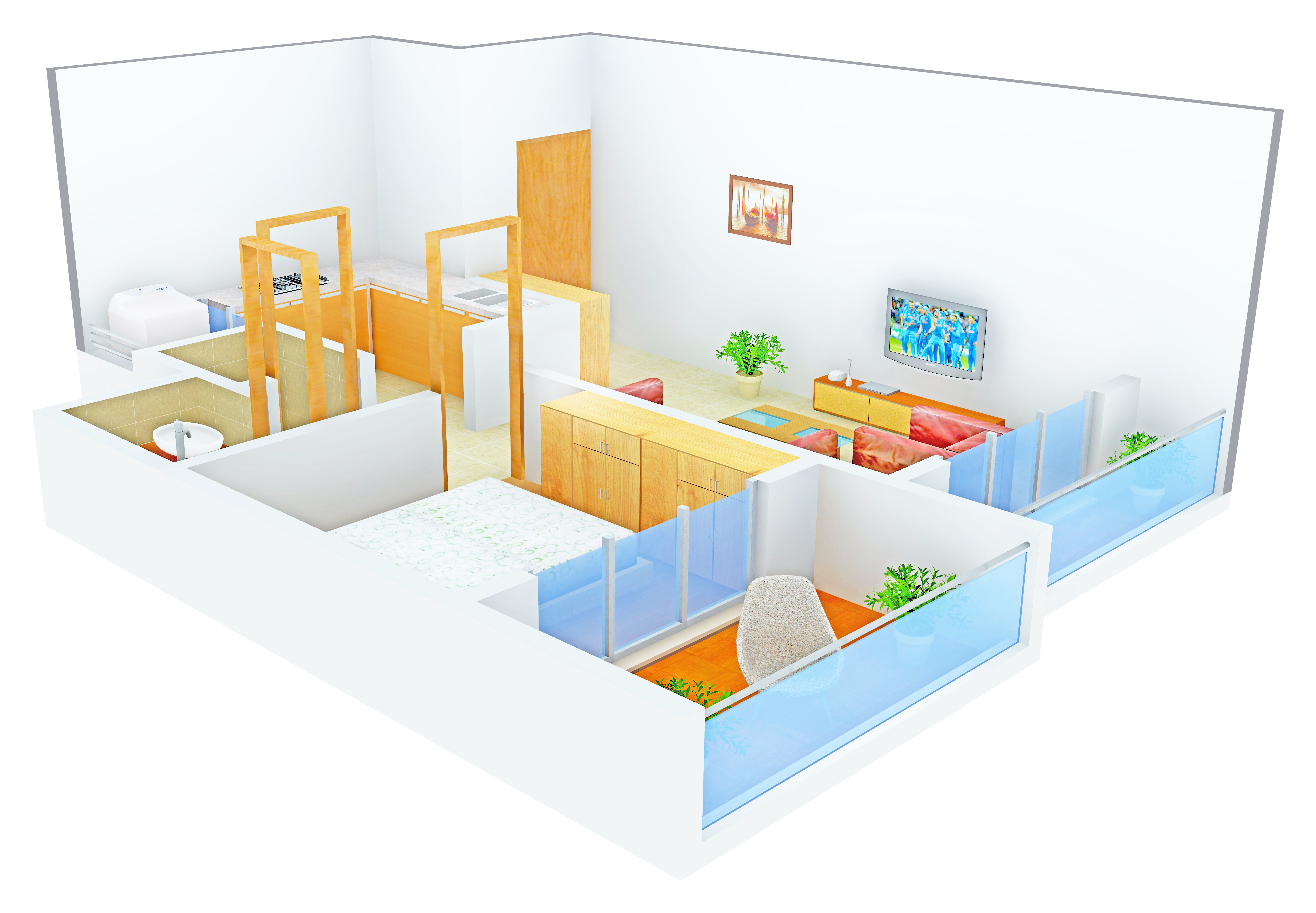 3DFloorPlan of Kailash Pratik Regalia